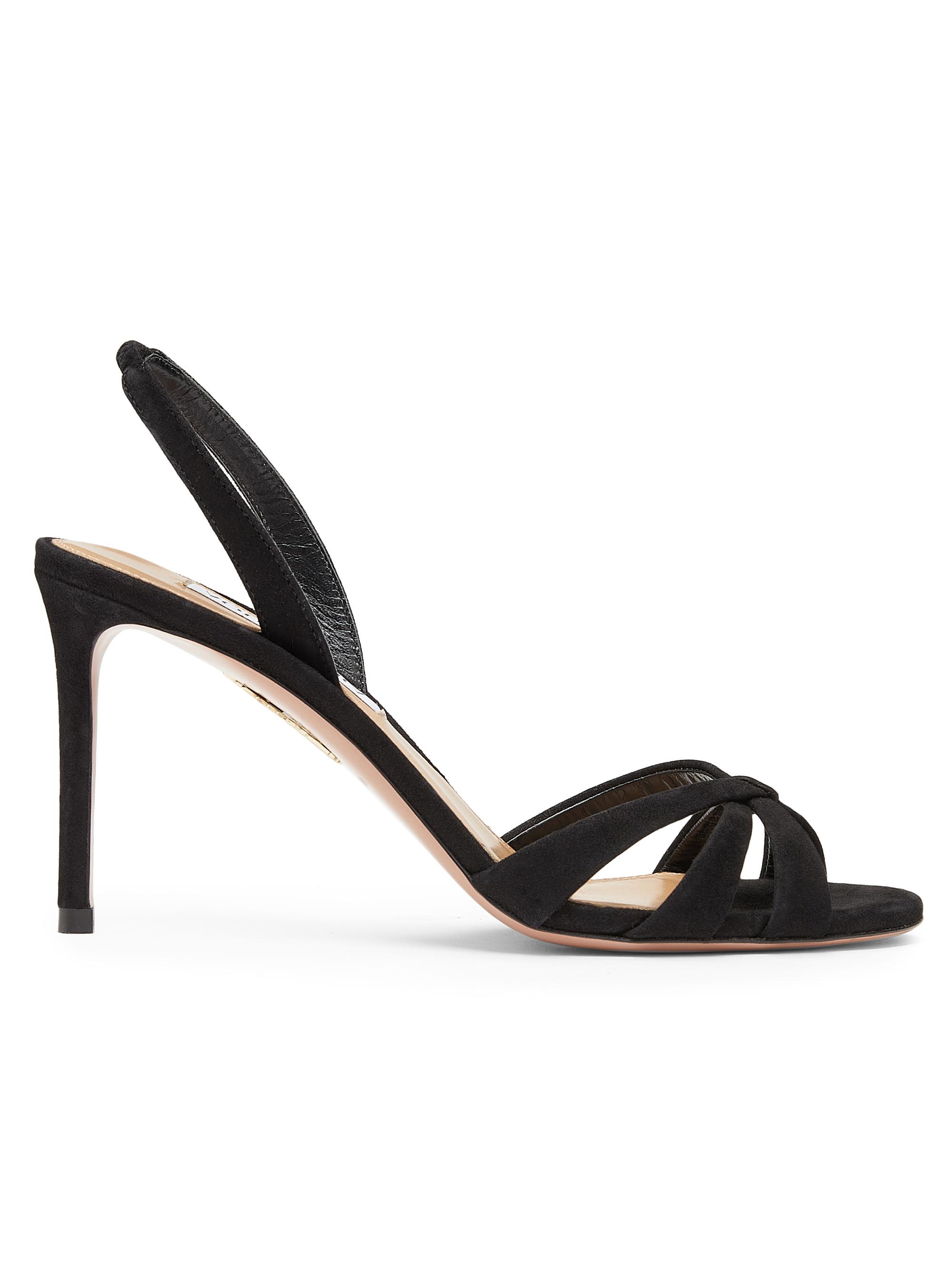 Aquazzura Tati 85MM Suede Slingback Sandals | Saks Fifth Avenue