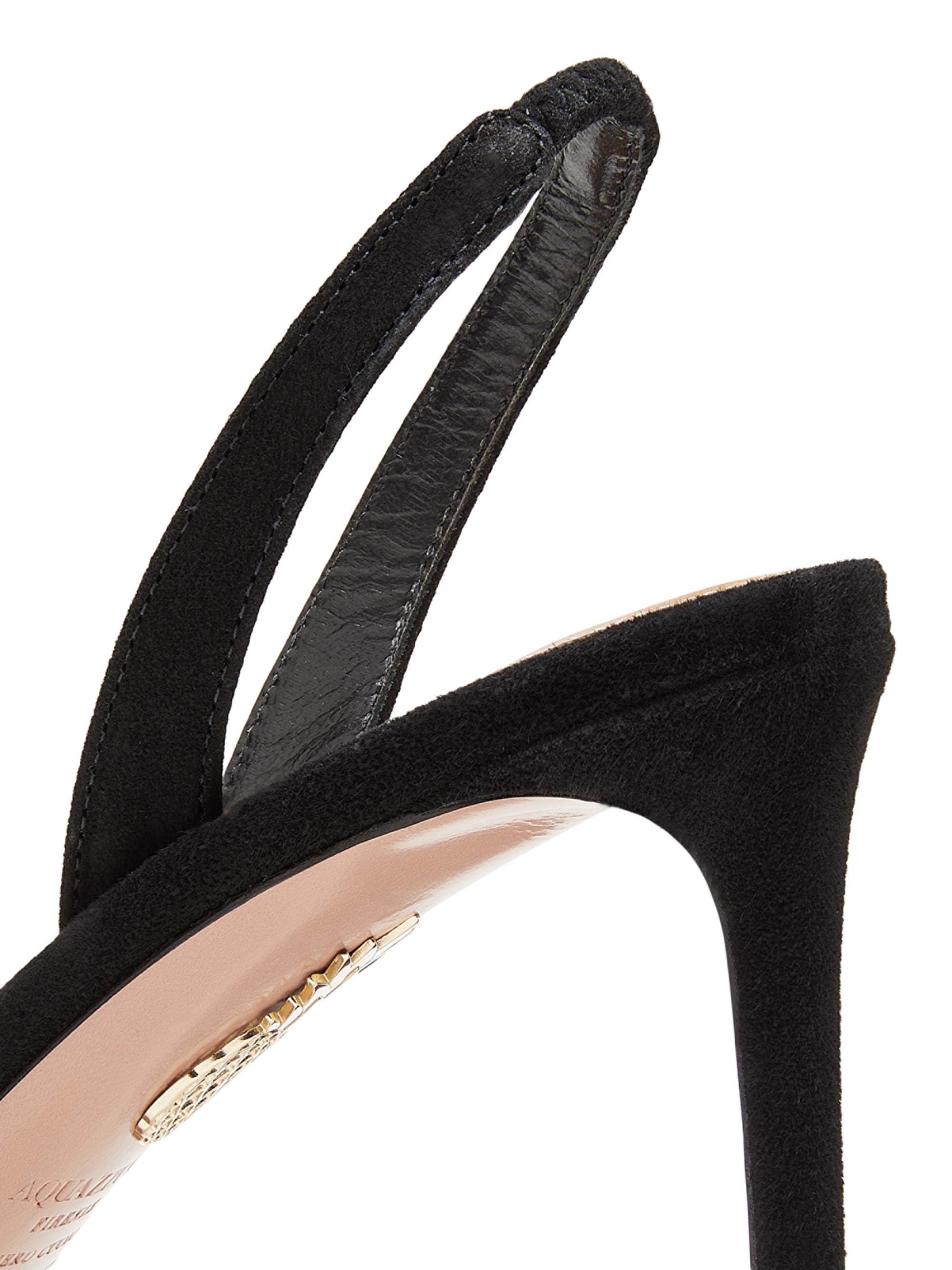 Aquazzura Tati 85MM Suede Slingback Sandals | Saks Fifth Avenue