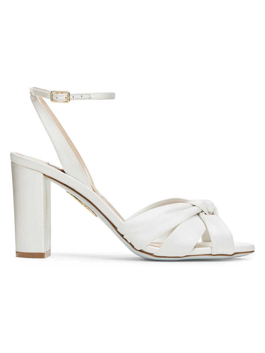 Aquazzura Nina 85MM Knotted Satin Sandals | Saks Fifth Avenue