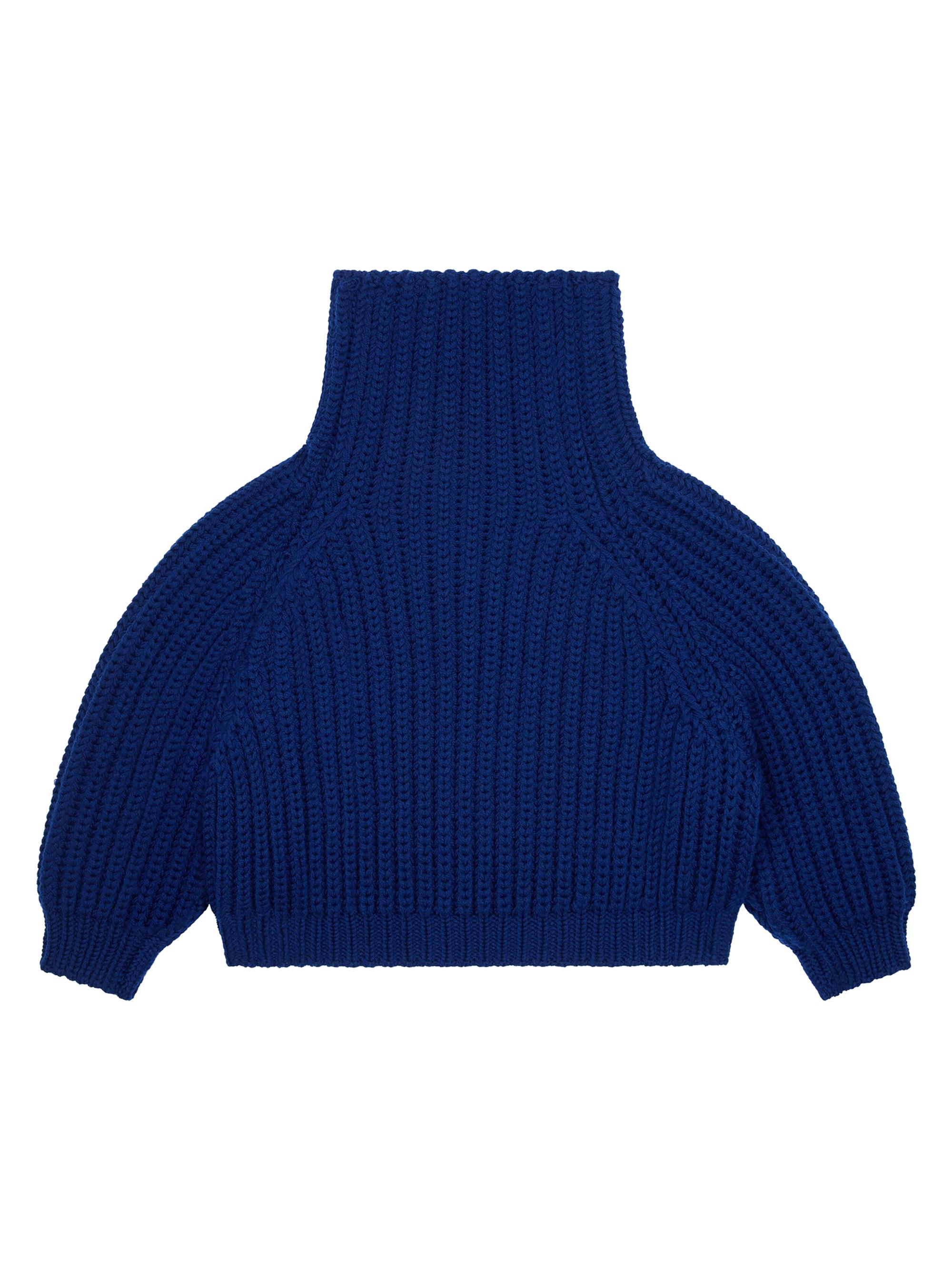 Givenchy Women's Sweater in Waffle Wool - Saphir Blue