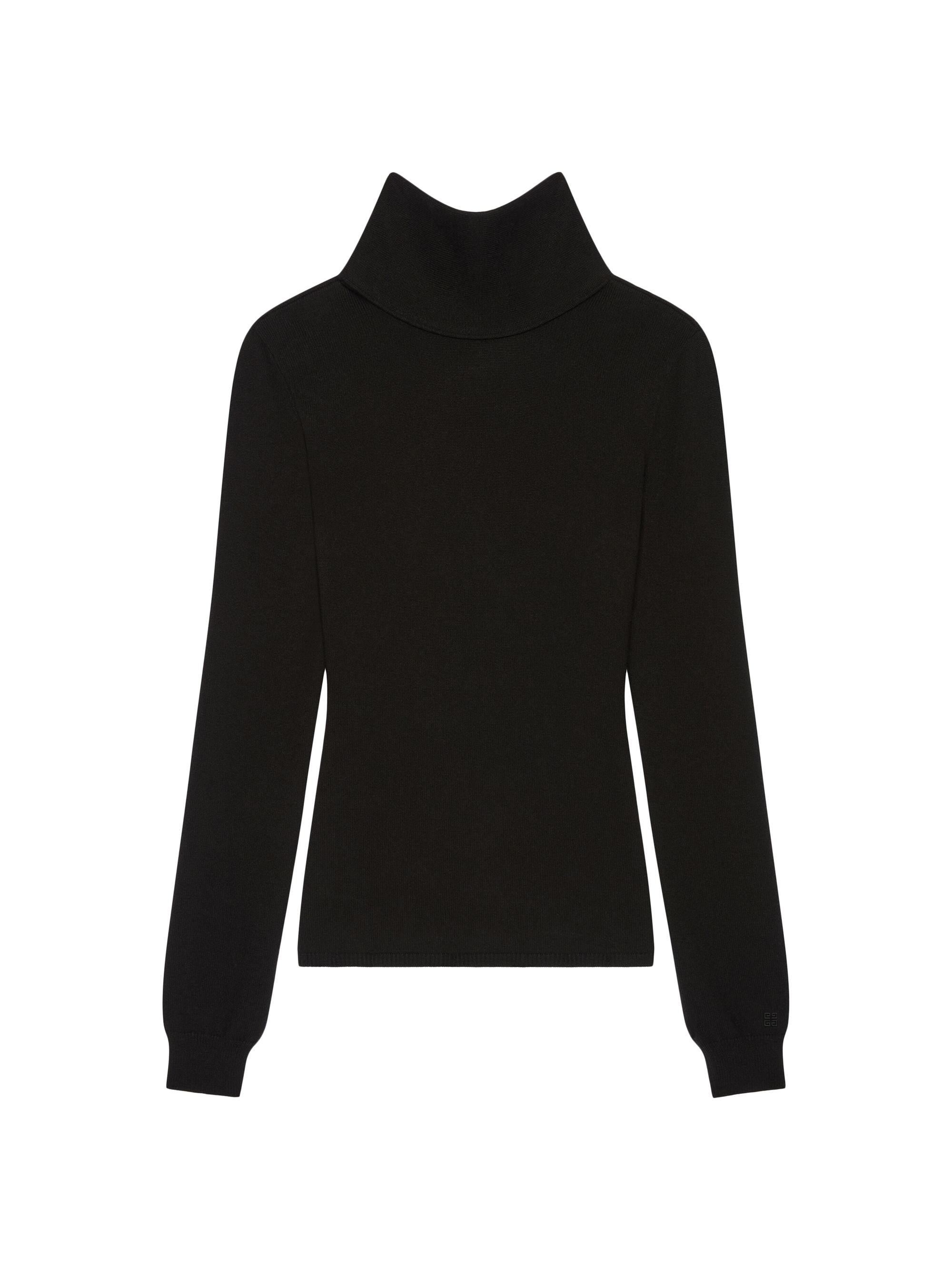 Givenchy Women's Slim Fit Sweater in Cashmere Tied at the Back - Black