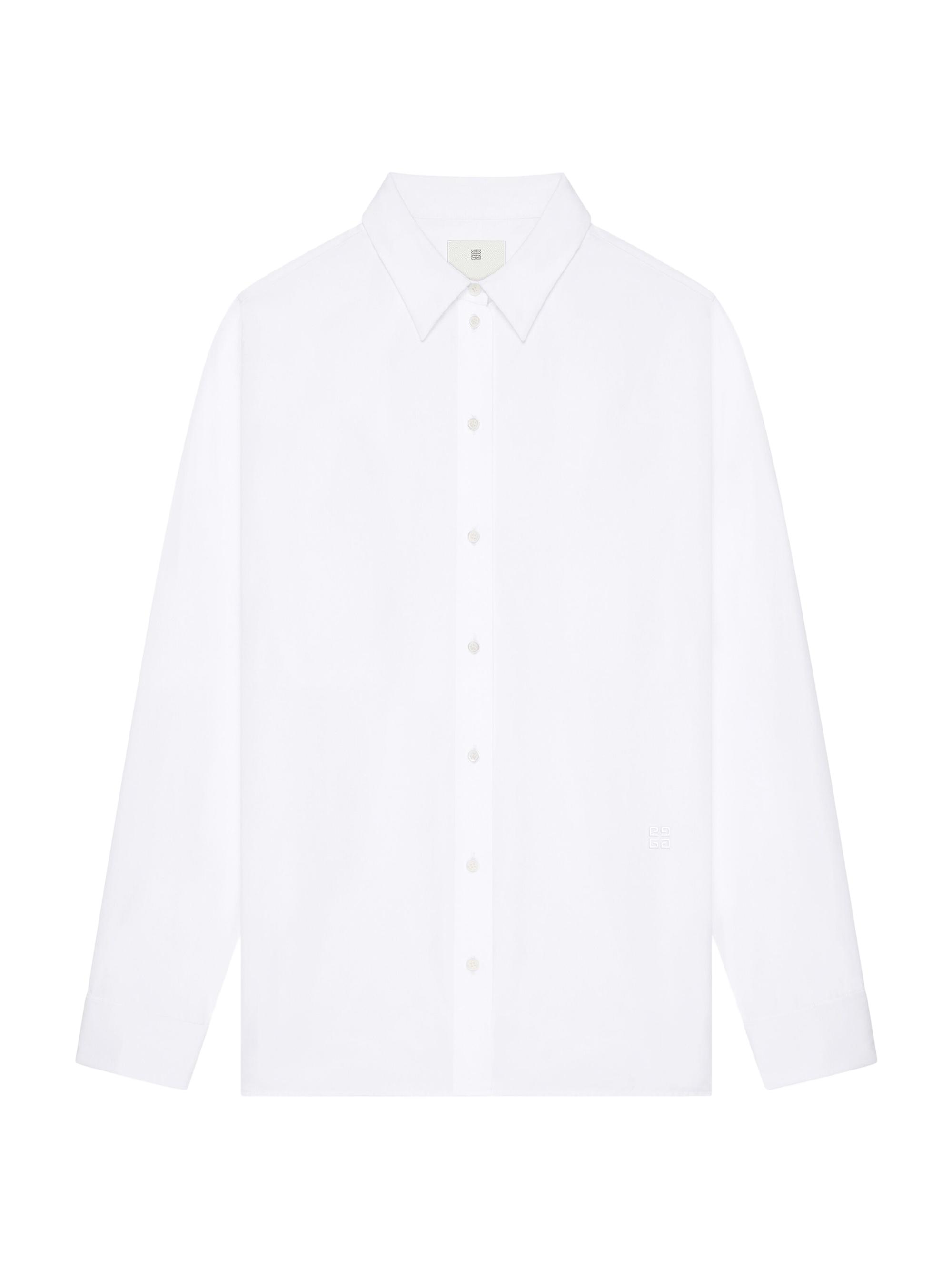 Givenchy Women's Oversized Shirt in Poplin with Open Back - White