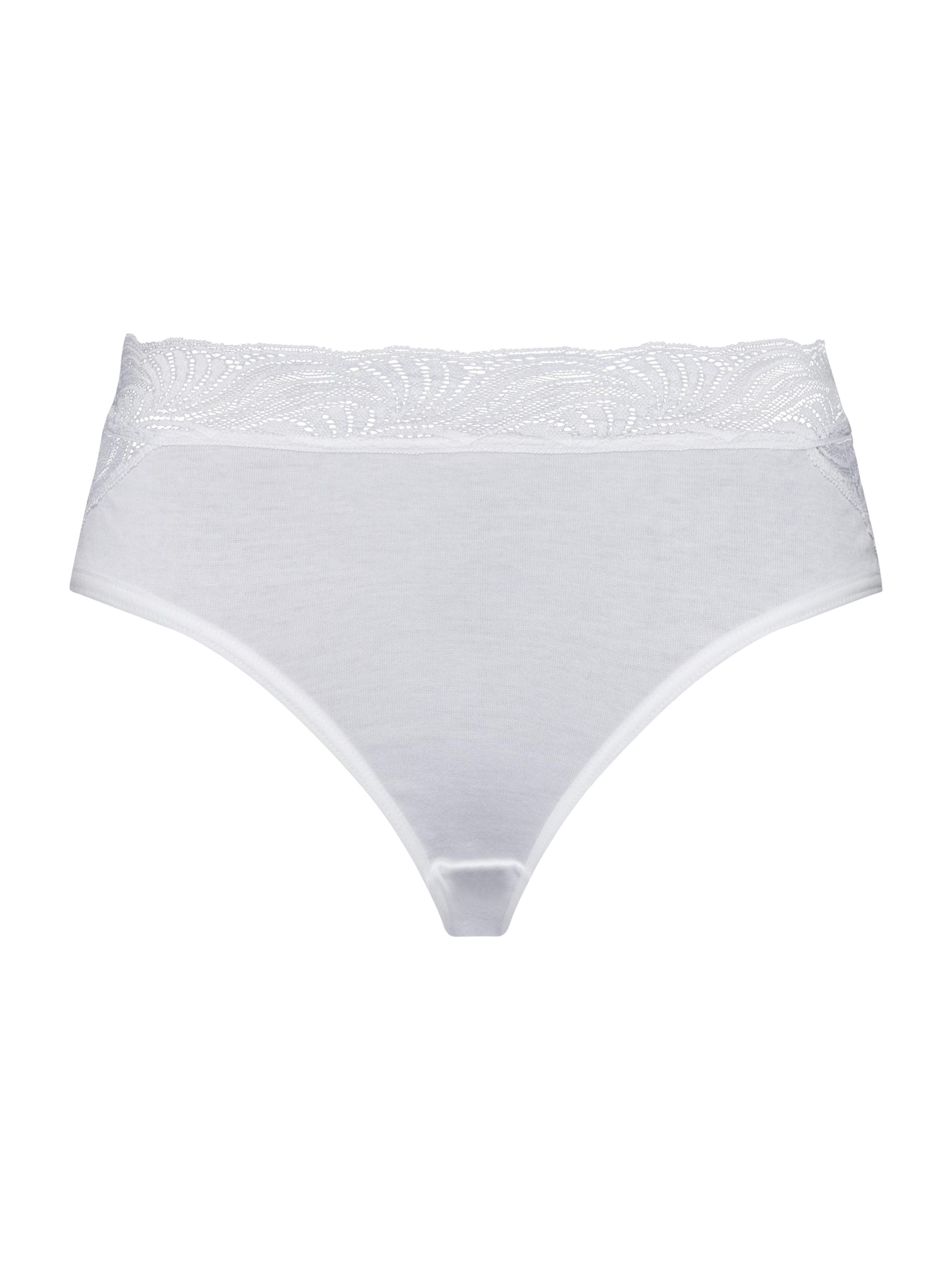 Hanro Women's Cotton Delight Lace-Trim Briefs - White