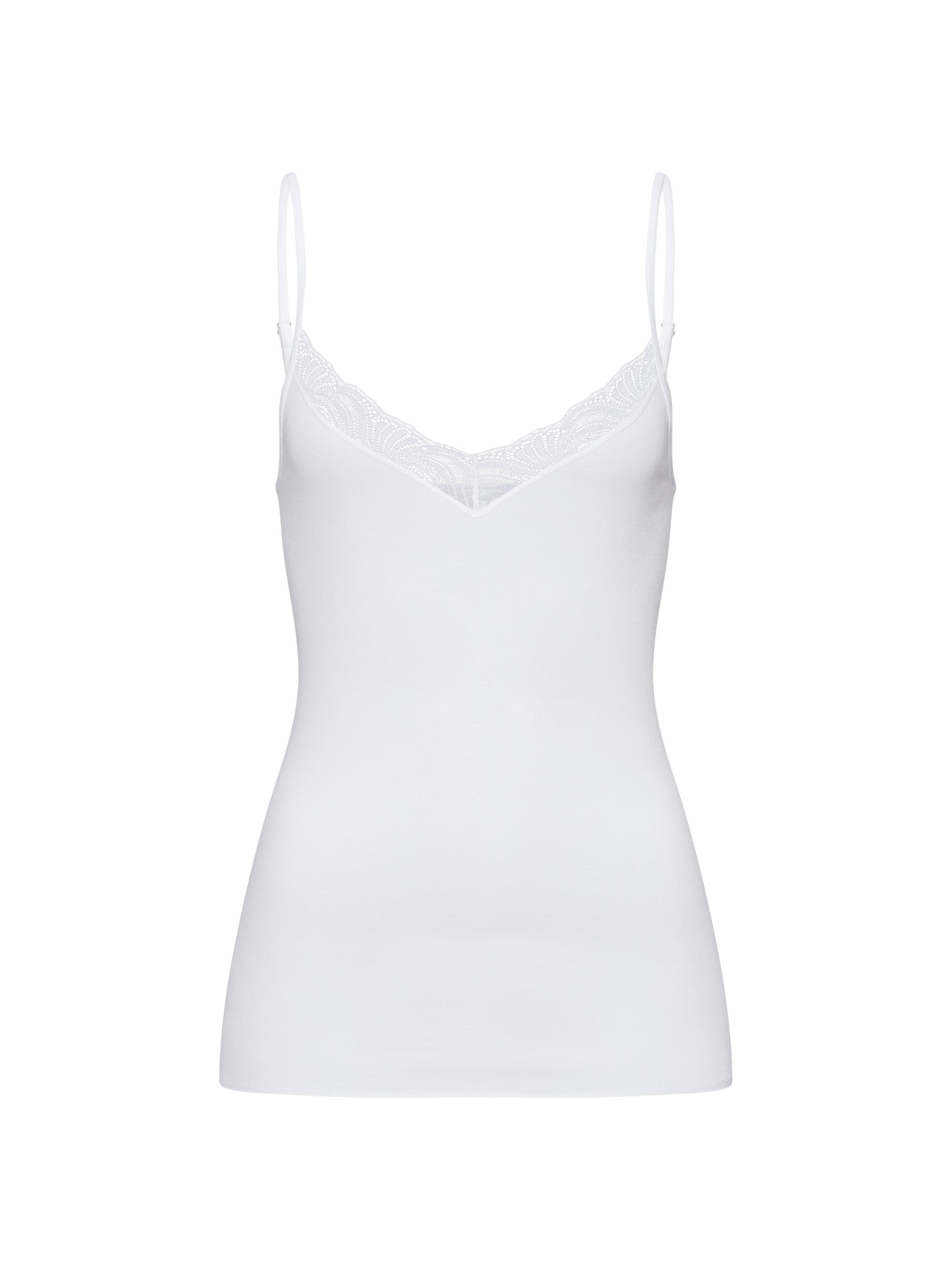 Hanro Women's Cotton Delight Lace-Trim Camisole - White