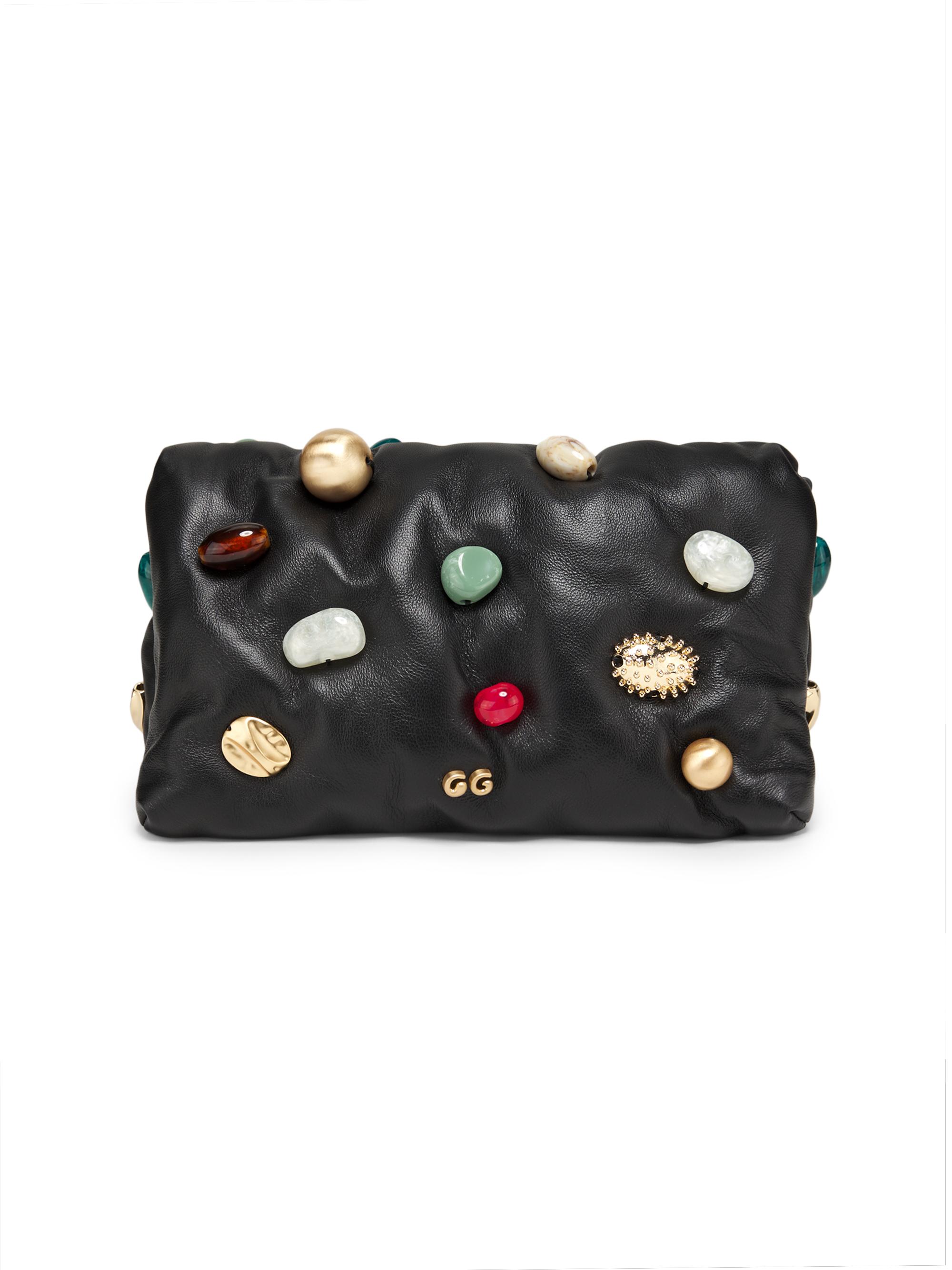 Cult Gaia Women's Amalia Embellished Leather Shoulder Bag - Black