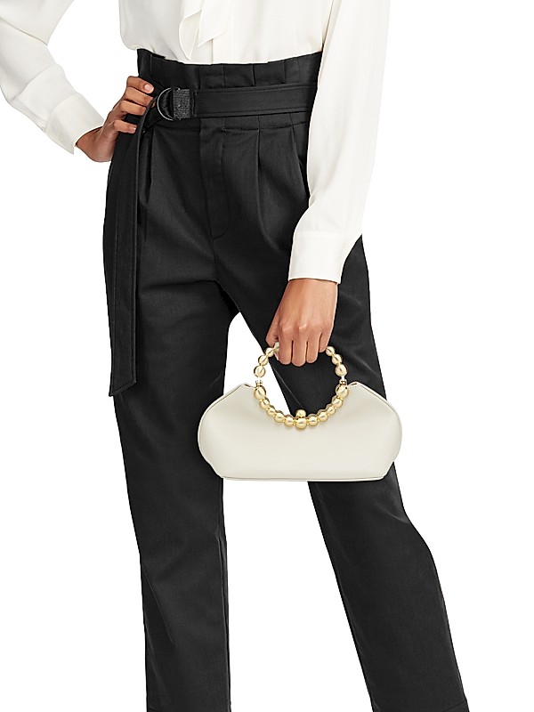 Shop Cult Gaia Una Beaded Leather Top Handle Bag | Saks Shop Cult Gaia Una Beaded Leather Top Handle Bag | Saks