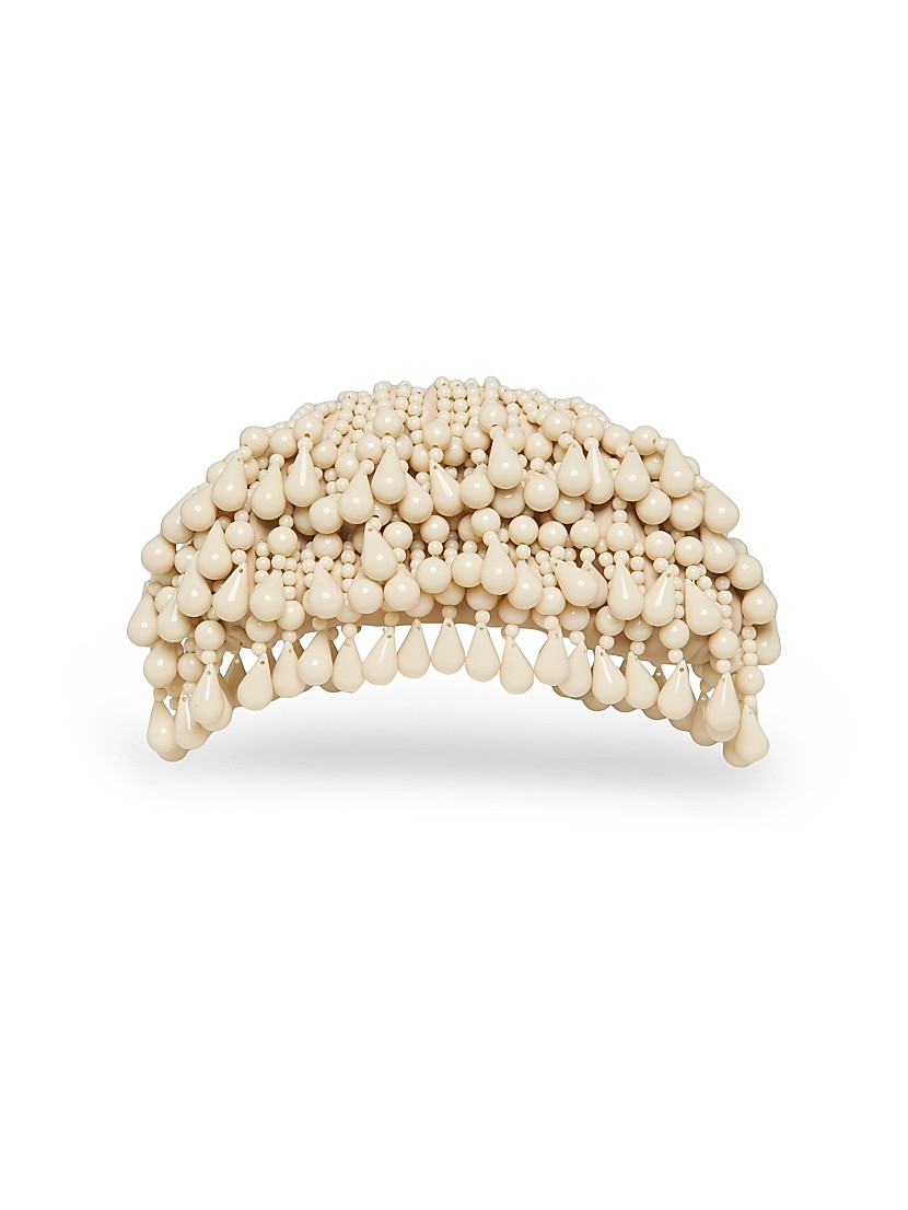 Shop Cult Gaia Jaala Nano Bead-Embellished Leather Clutch Shop Cult Gaia Jaala Nano Bead-Embellished Leather Clutch