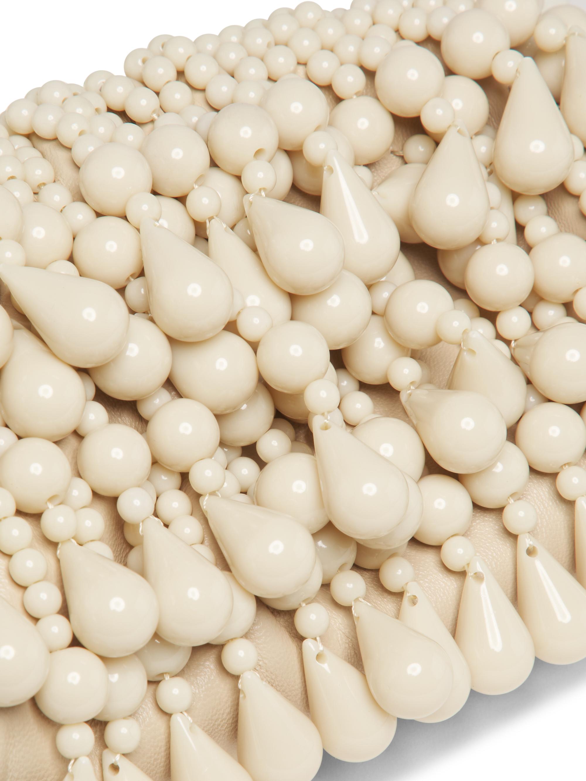 Cult Gaia Jaala Nano Bead-Embellished Leather Clutch | Saks