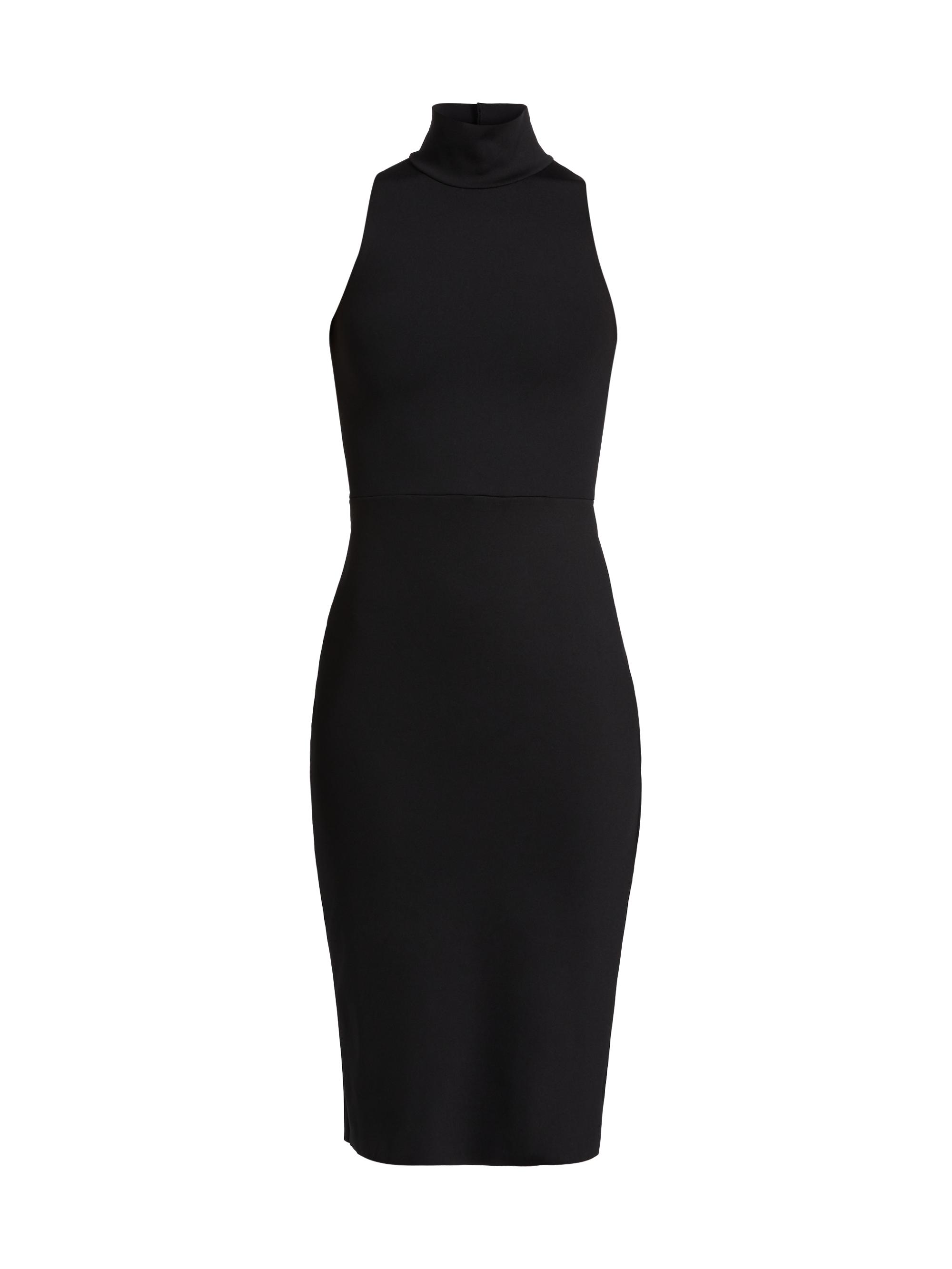 Commando Women's Neoprene Turtleneck Midi-Dress - Black