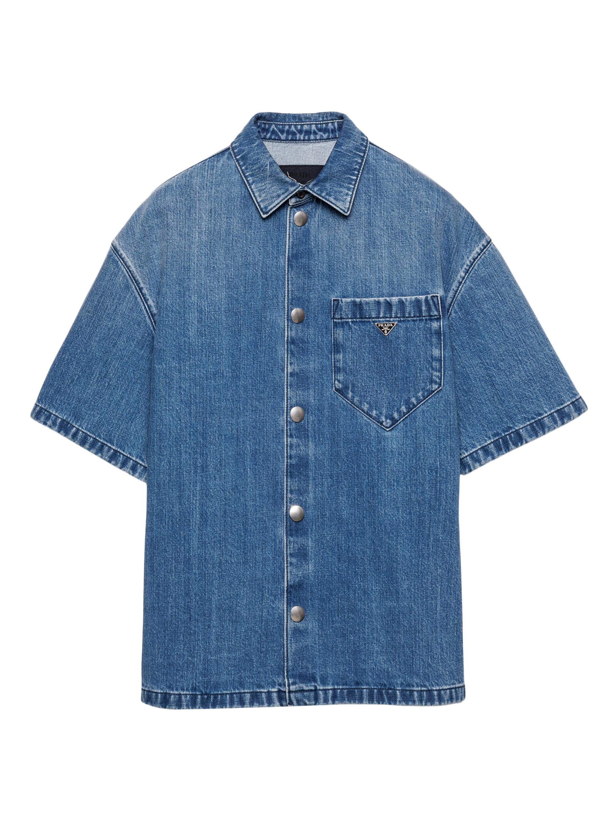 Prada Men's Denim Shirt - Blue