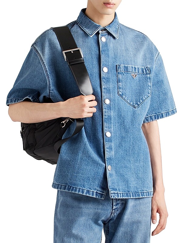 Shop Prada Denim Shirt | Saks Fifth Avenue Shop Prada Denim Shirt | Saks Fifth Avenue