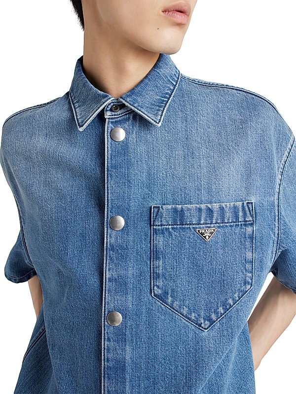 Shop Prada Denim Shirt | Saks Fifth Avenue Shop Prada Denim Shirt | Saks Fifth Avenue
