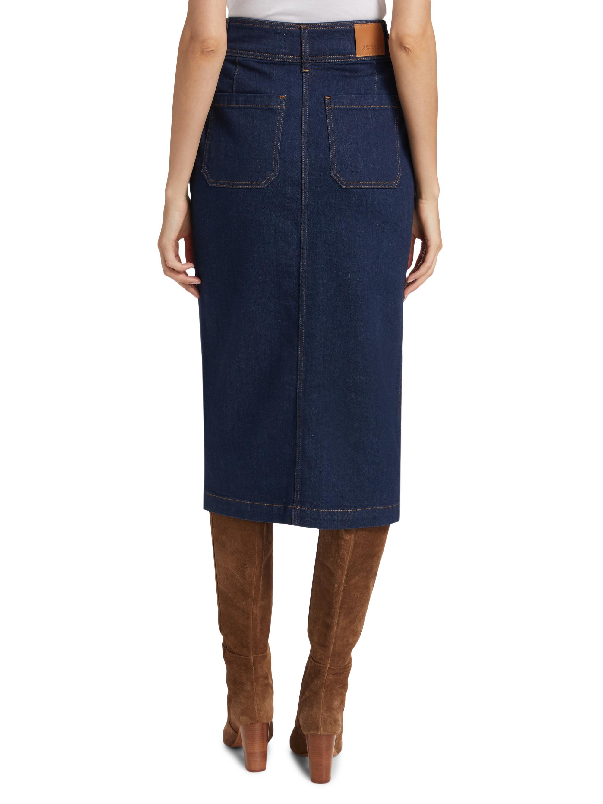 Derek Lam 10 Crosby Jewel Denim Button-Up Midi-Skirt | Saks Fifth