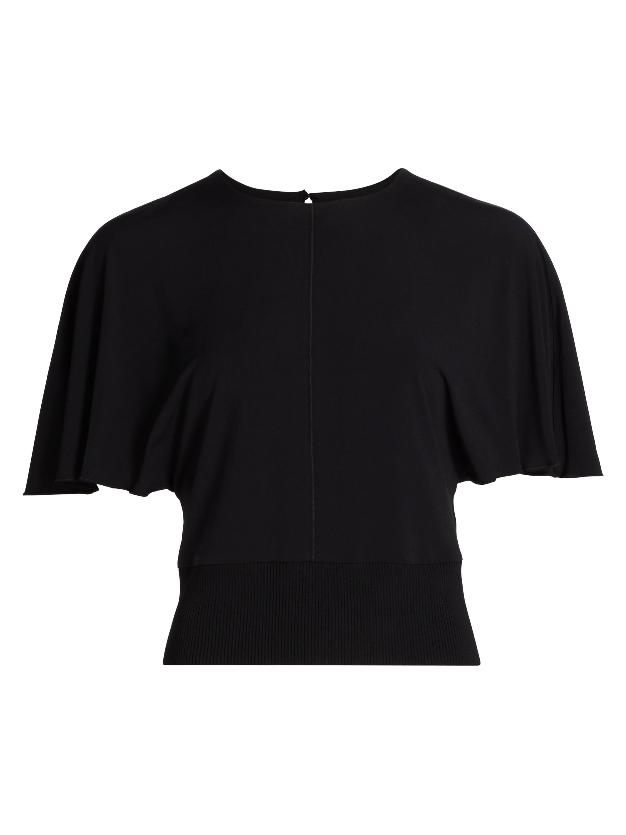 Derek Lam 10 Crosby Women's Marva Knit Short-Sleeve Top - Black