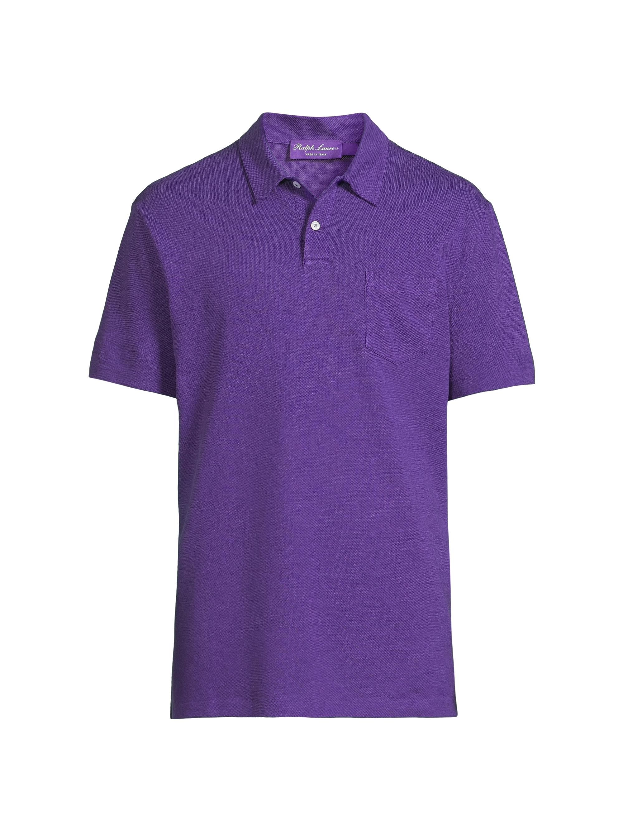 Ralph Lauren Purple Label Men's Linen-Cotton Polo Shirt - Prism Violet