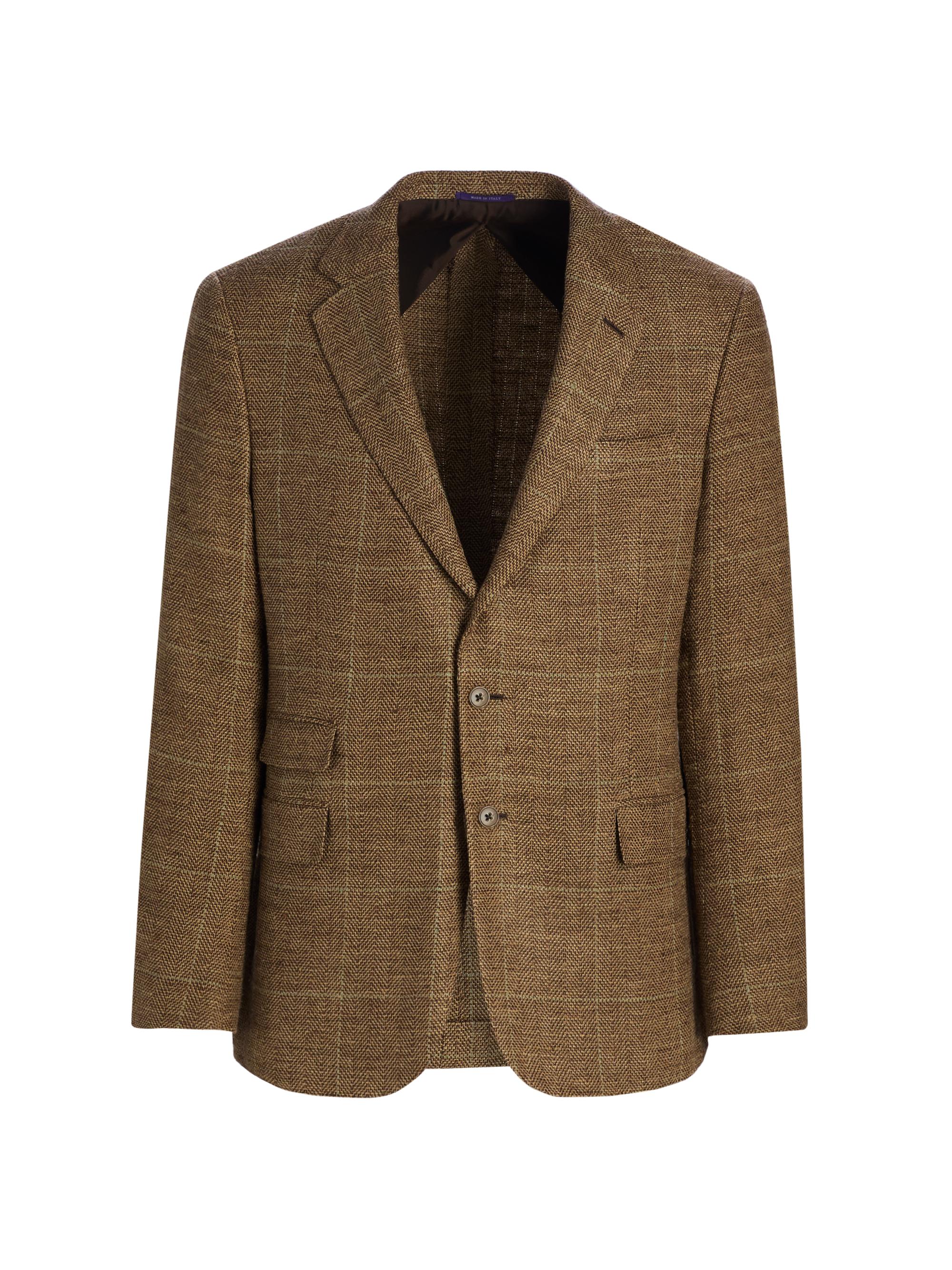 Ralph Lauren Purple Label Double-Breasted Windowpane Plaid Suit