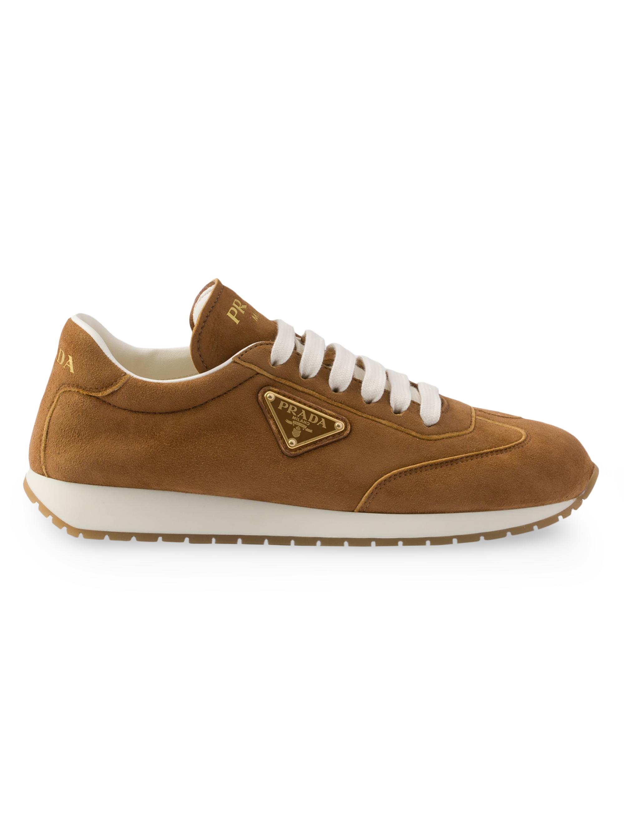 Prada Women's Suede Running Sneakers - Brown