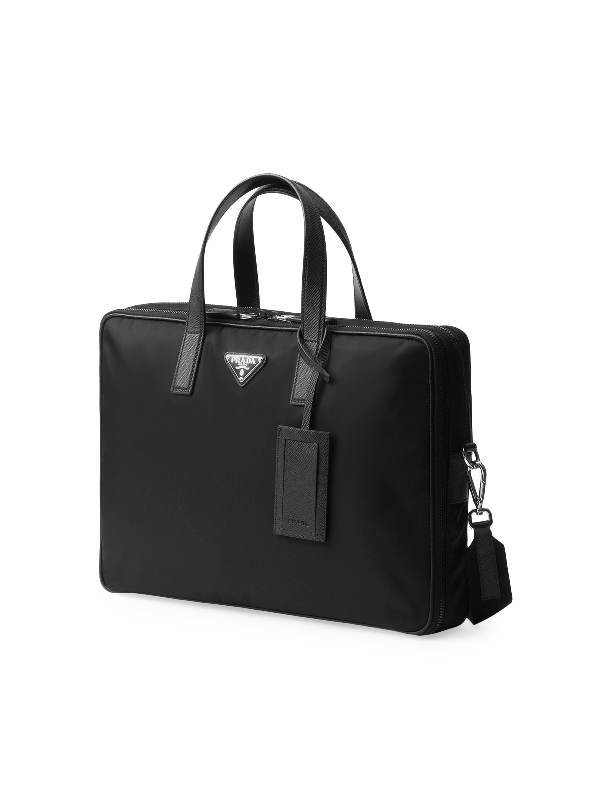 Prada Re-Nylon and Saffiano Leather Briefcase | Saks Fifth