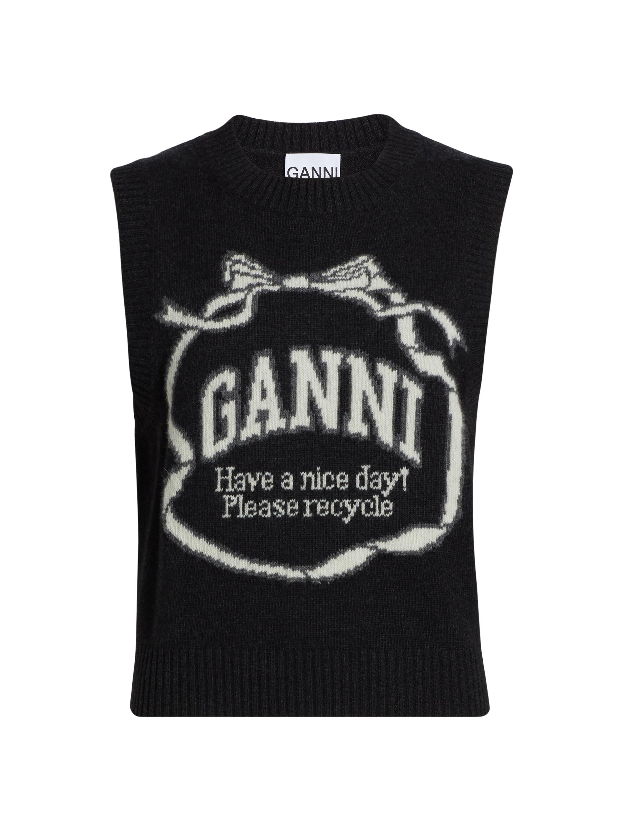 M*様 GANNI Drapey Melange Sleeveless Top M*様 GANNI Drapey Melange