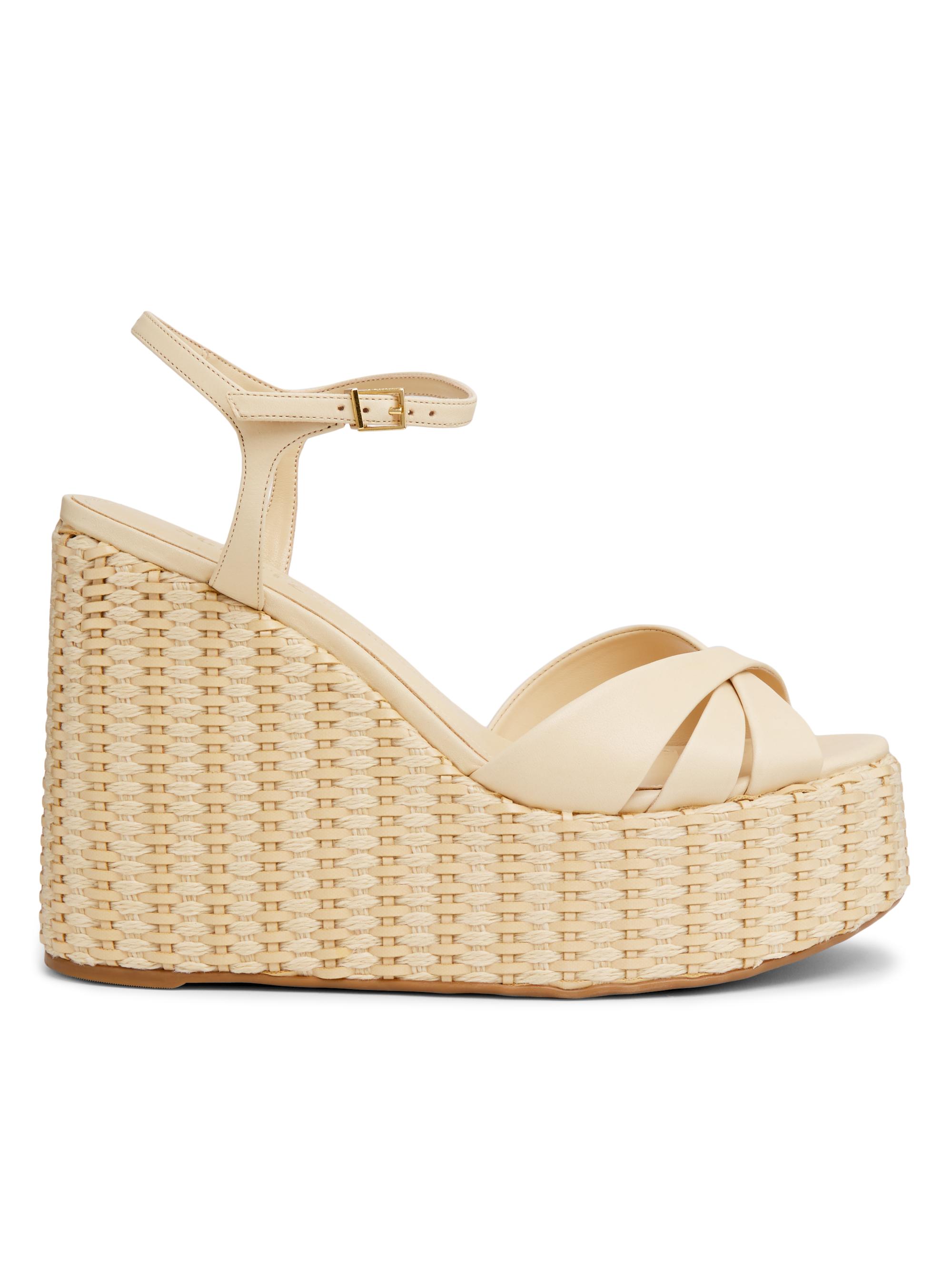 Schutz Keefa 125MM Leather Platform Wedge Sandals Saks Fifth