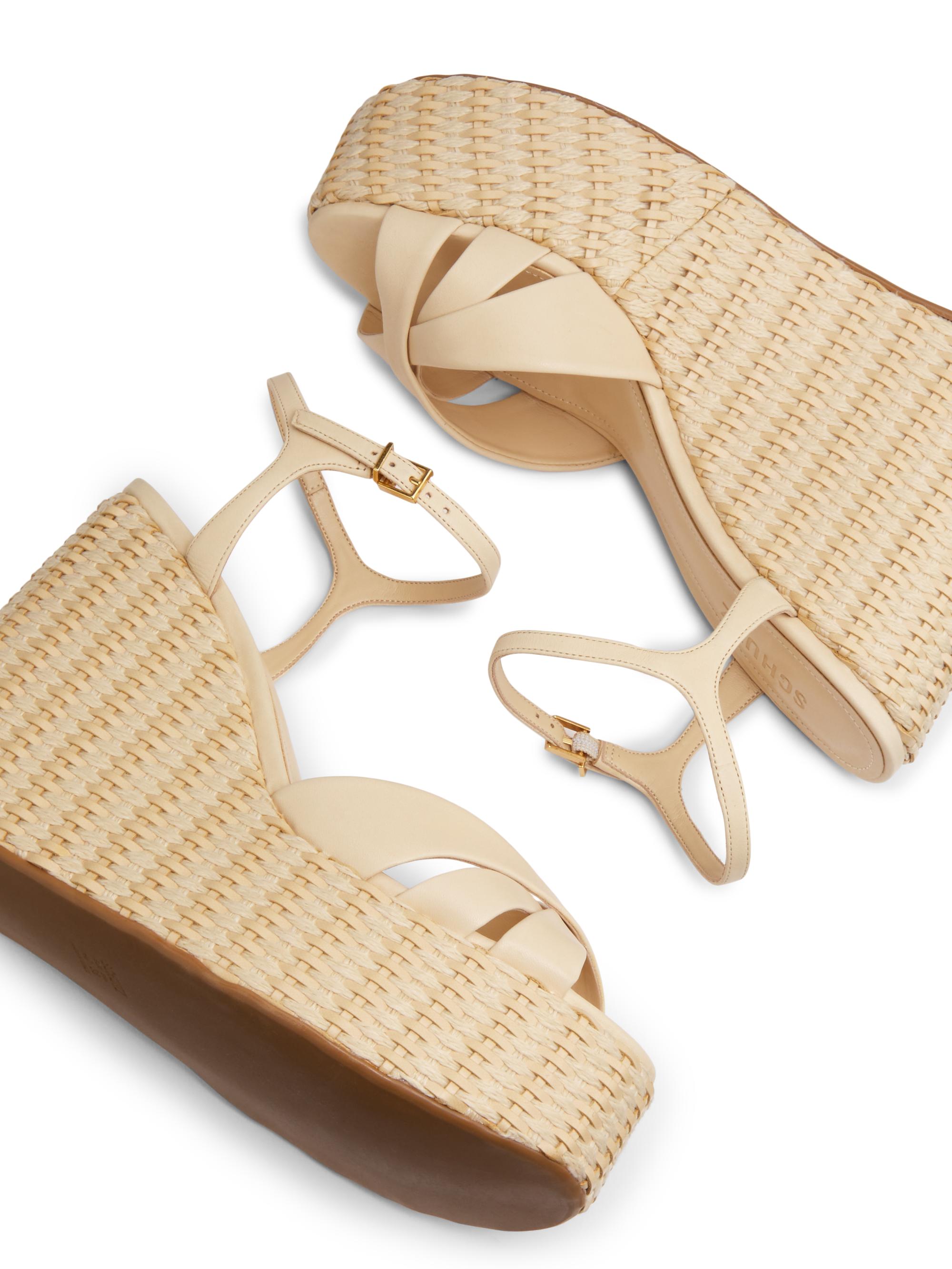 Schutz Keefa 125MM Leather Platform Wedge Sandals Saks Fifth Avenue