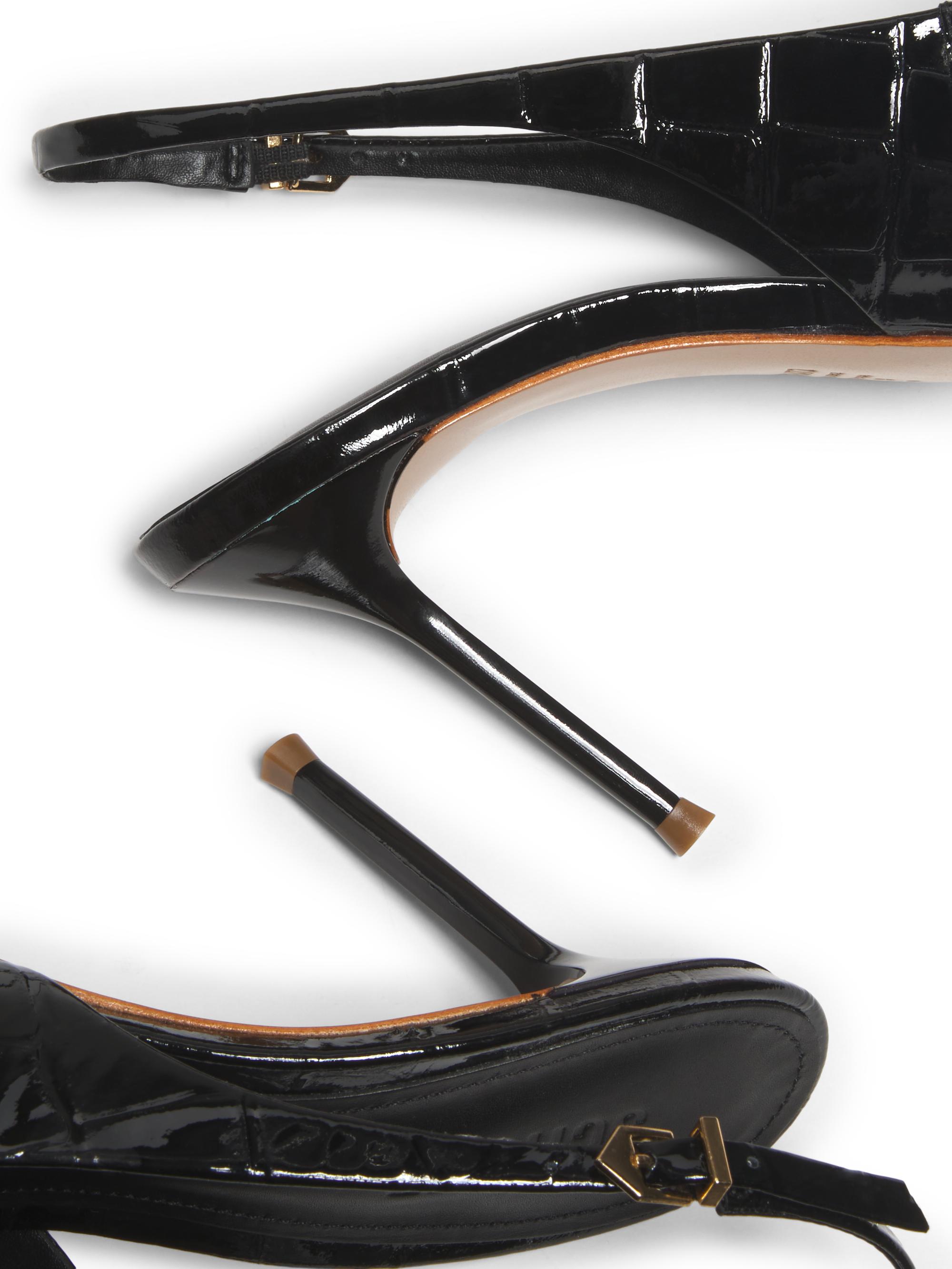 Schutz Paola 100MM Croc-Embossed Pumps | Saks Fifth Avenue display picture 3