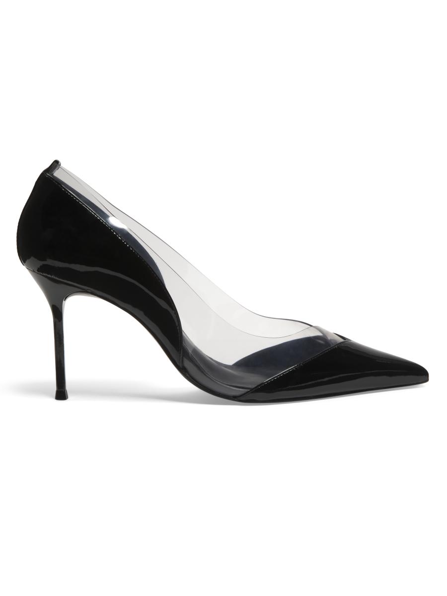 新品 liten Sheer Sculpture Tops ブラック NOVA 105mm PVC STRAP SANDAL in BLACK | alexanderwang®