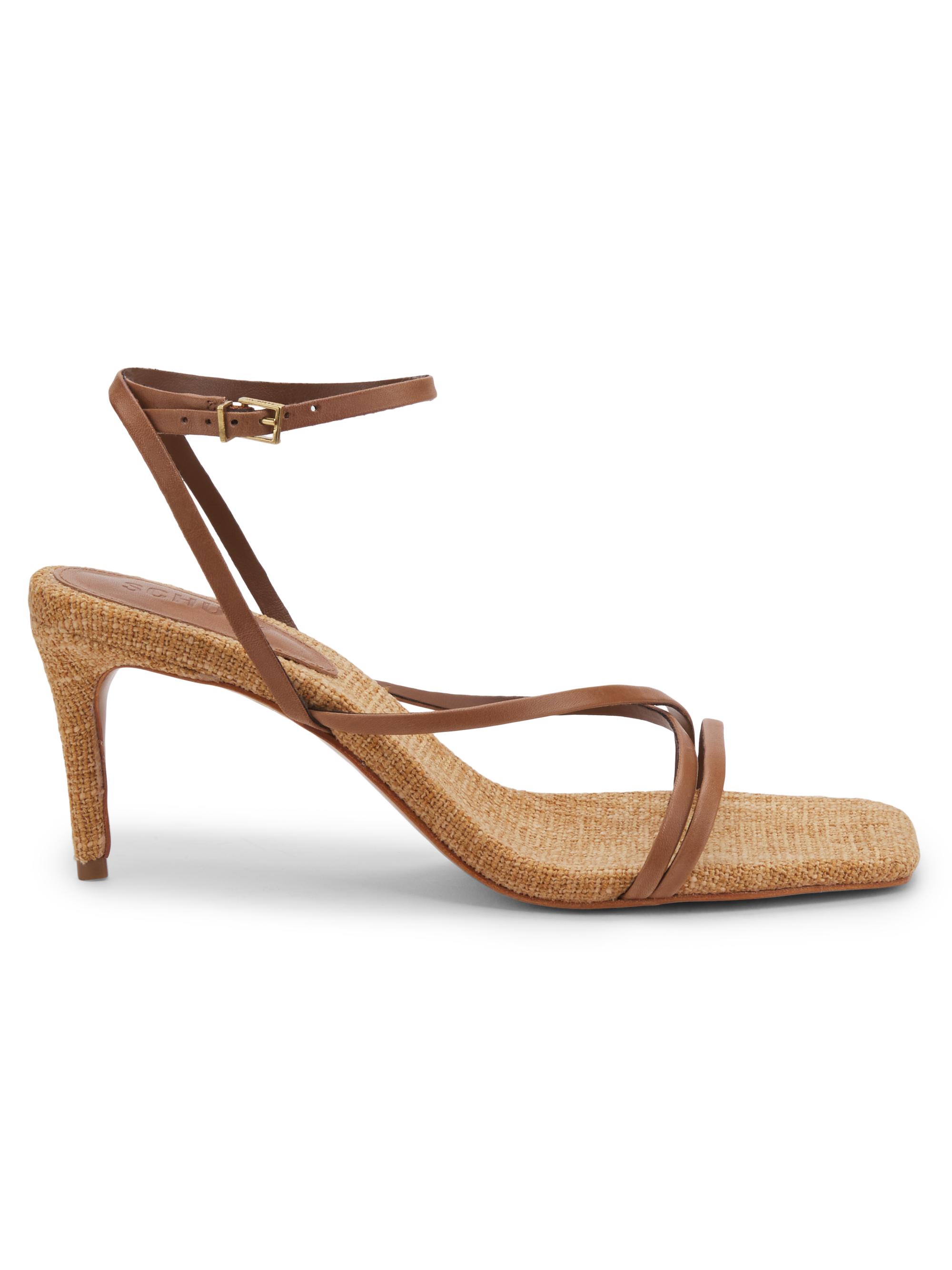 Schutz Women's Bari 75MM Leather Sandals - Caramel Coffee