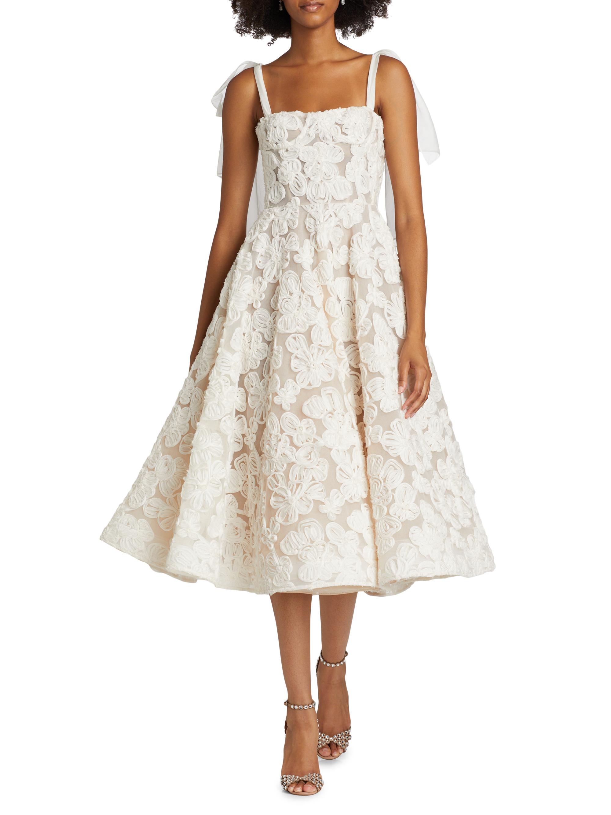 Bronx and Banco Sabrina Embroidered A-Line Midi-Dress | Saks Fifth