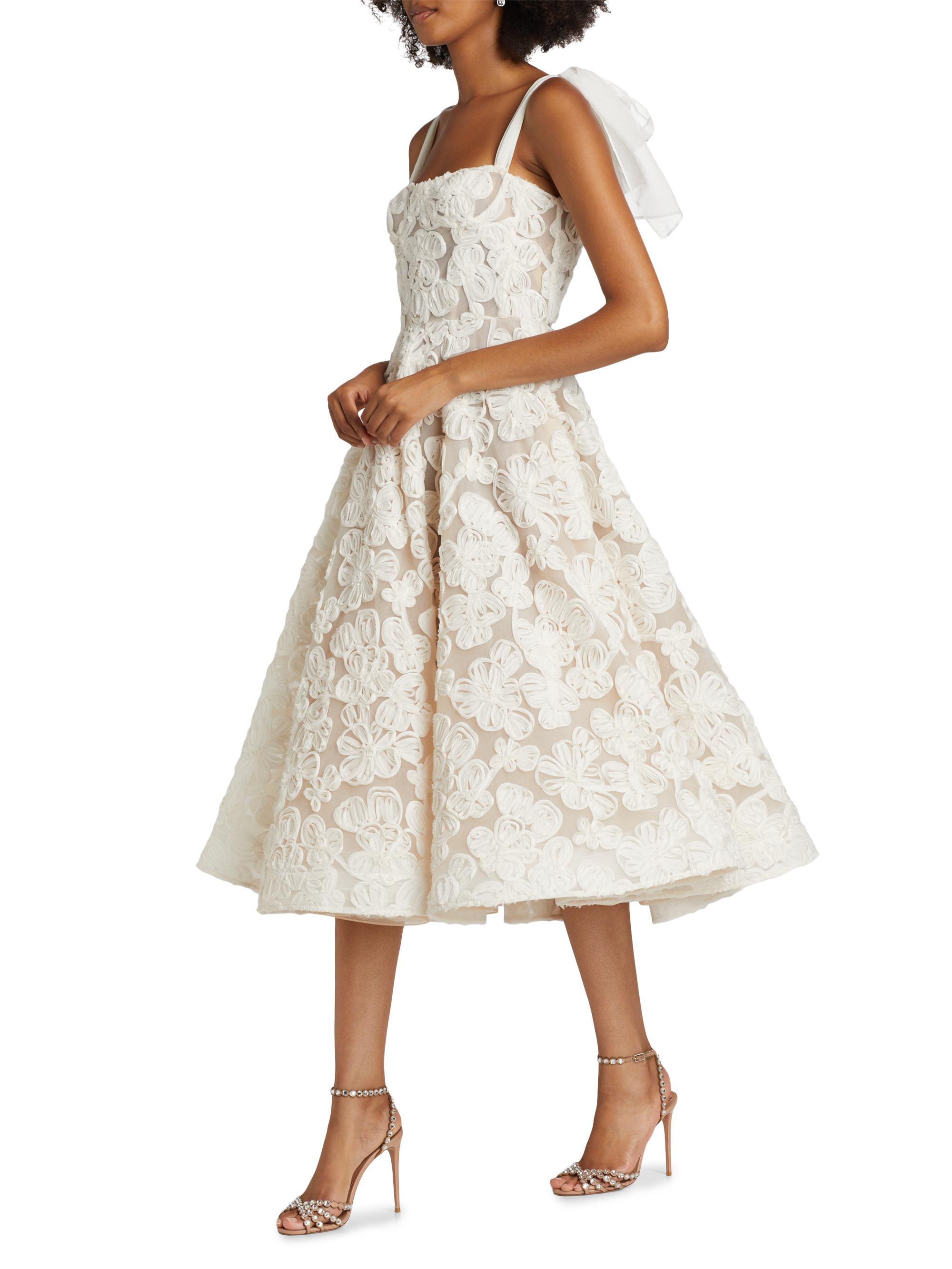 Bronx and Banco Sabrina Embroidered A-Line Midi-Dress | Saks Fifth