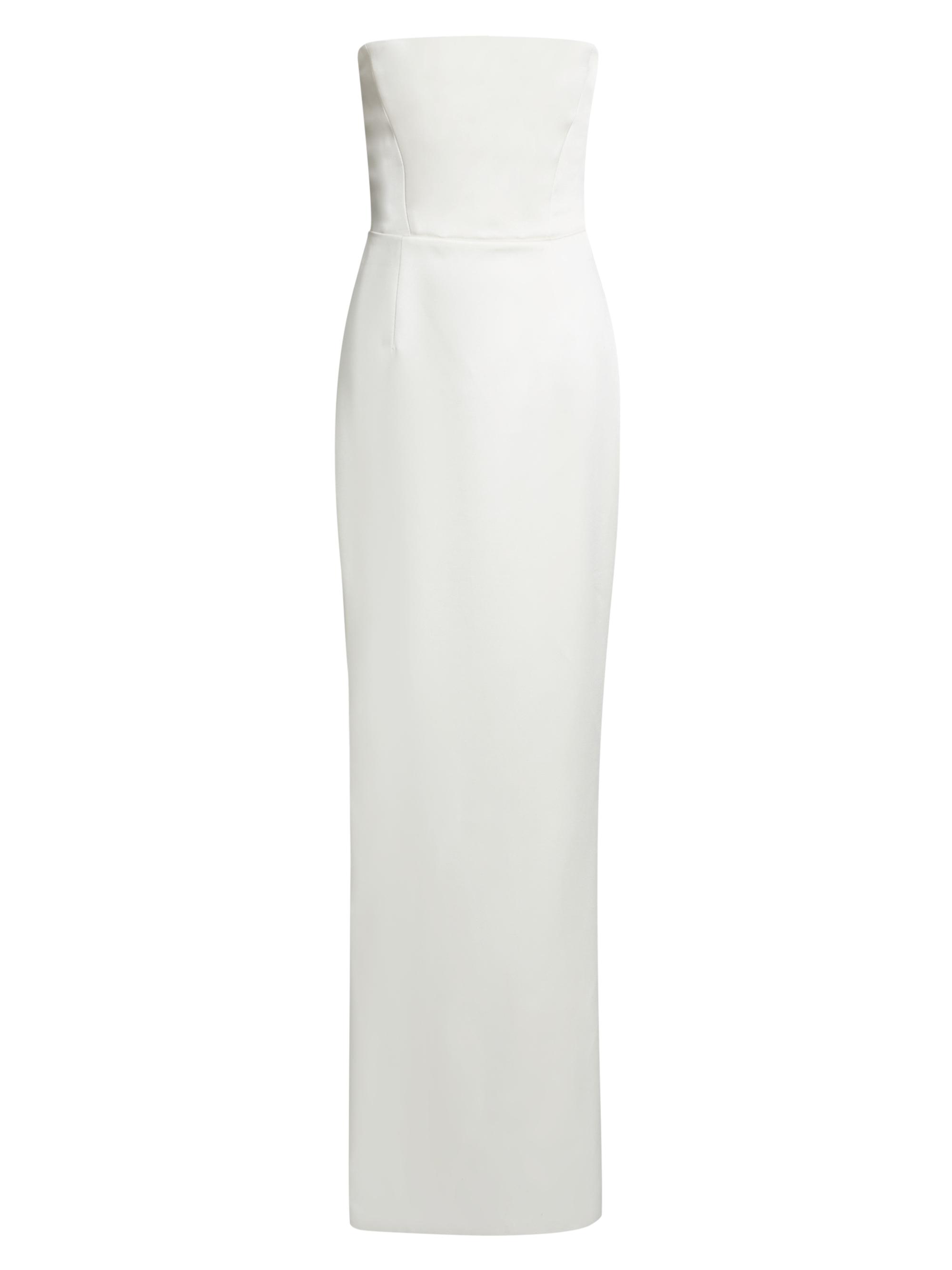 Bronx and Banco Women's Florentina Corset Satin Gown - Silver