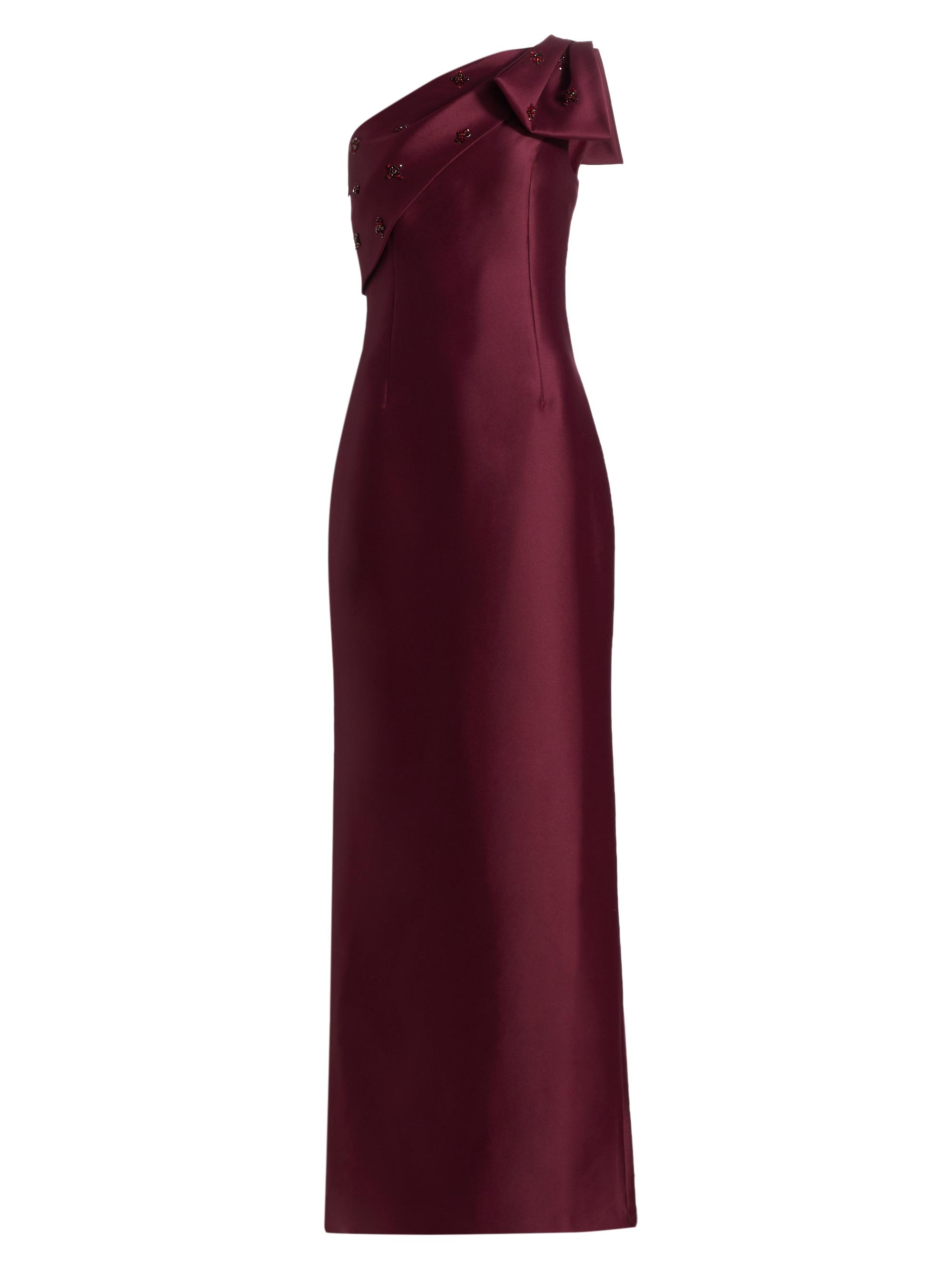 Sachin & Babi Women's Olivia One-Shoulder Mikado Gown - Malbec