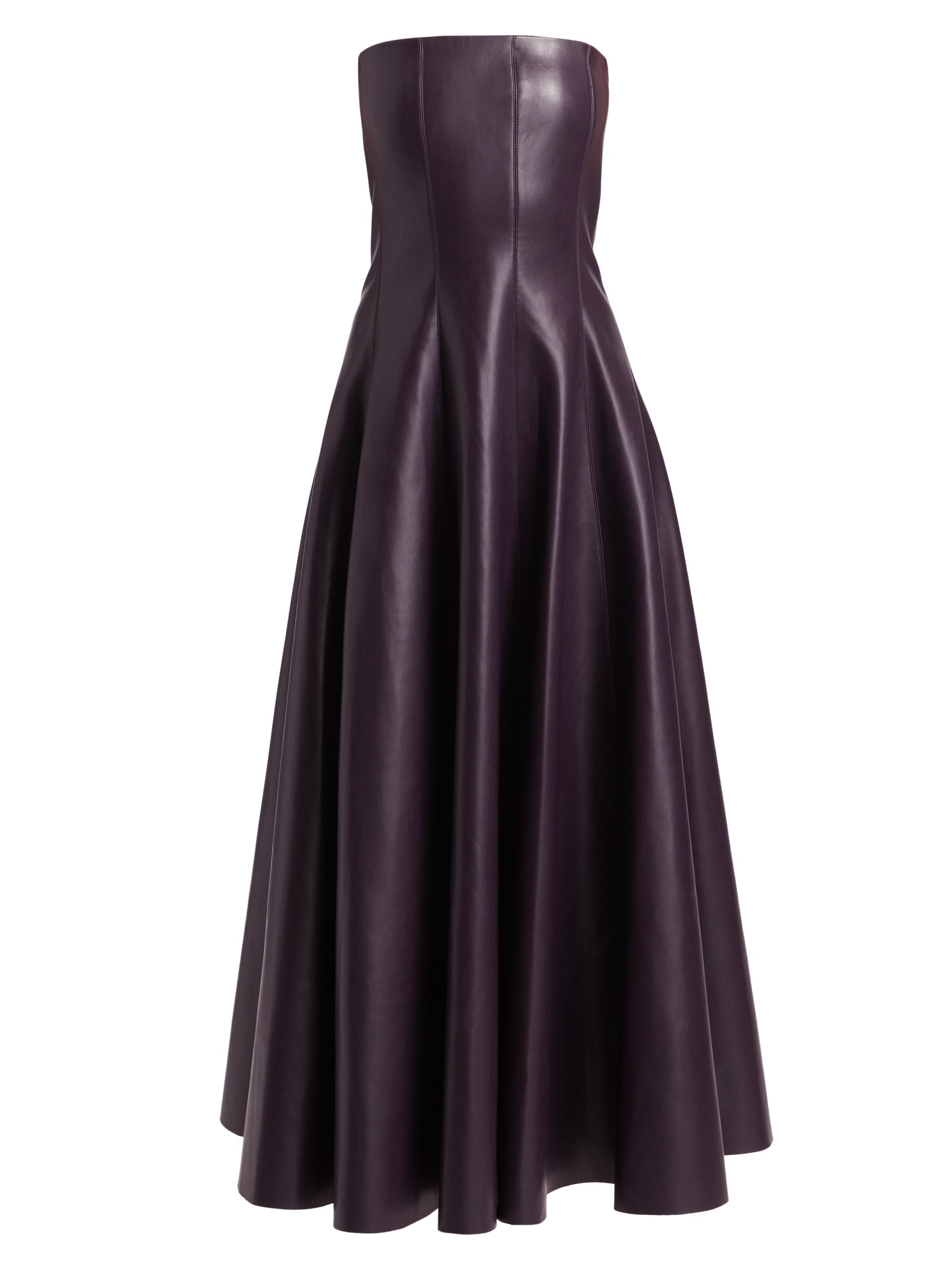 Sachin & Babi Women's Ingrid Faux Leather Strapless Dress - Plum