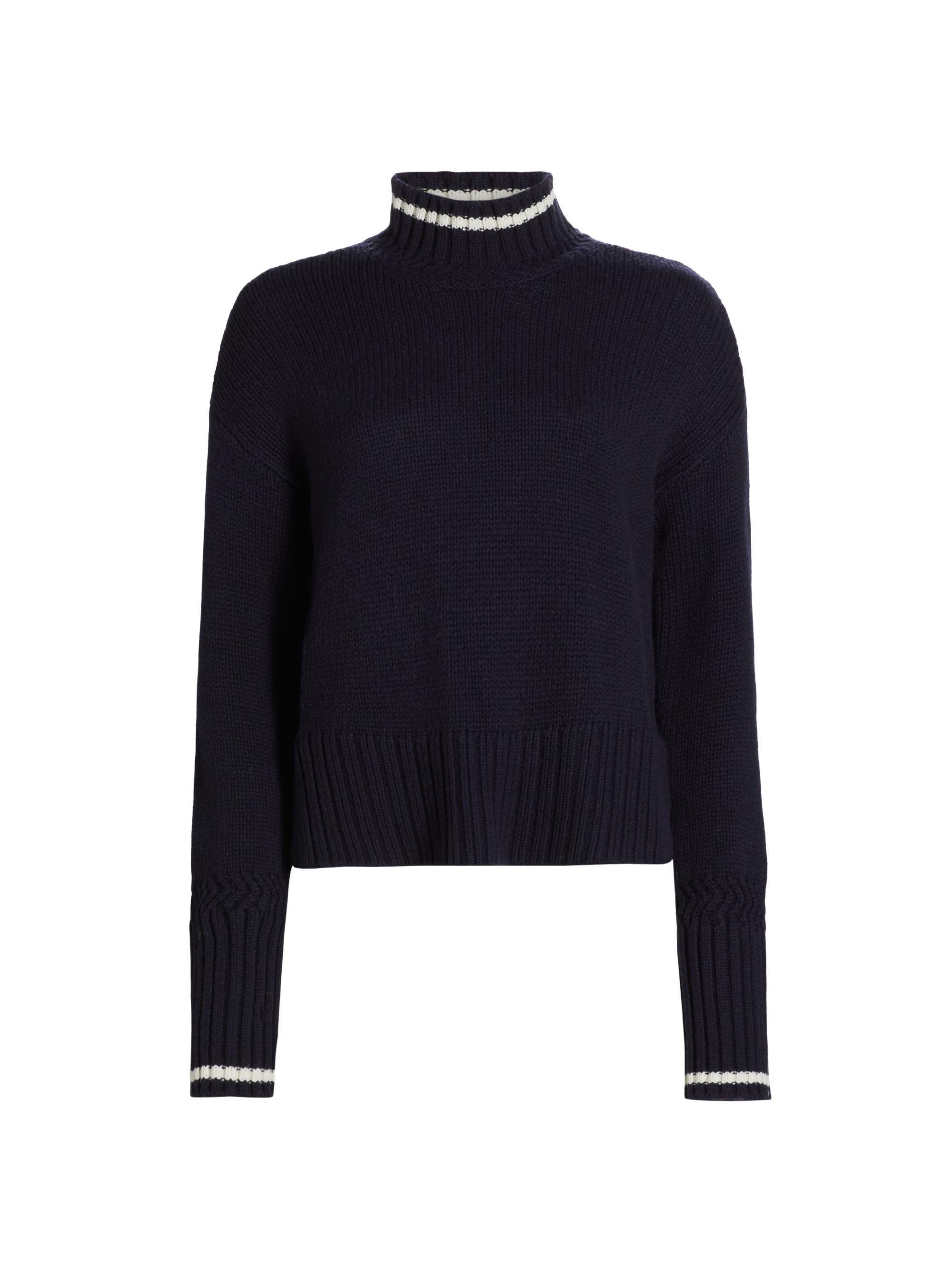 Veronica Beard Women's Lancetti Turtleneck Sweater - Navy