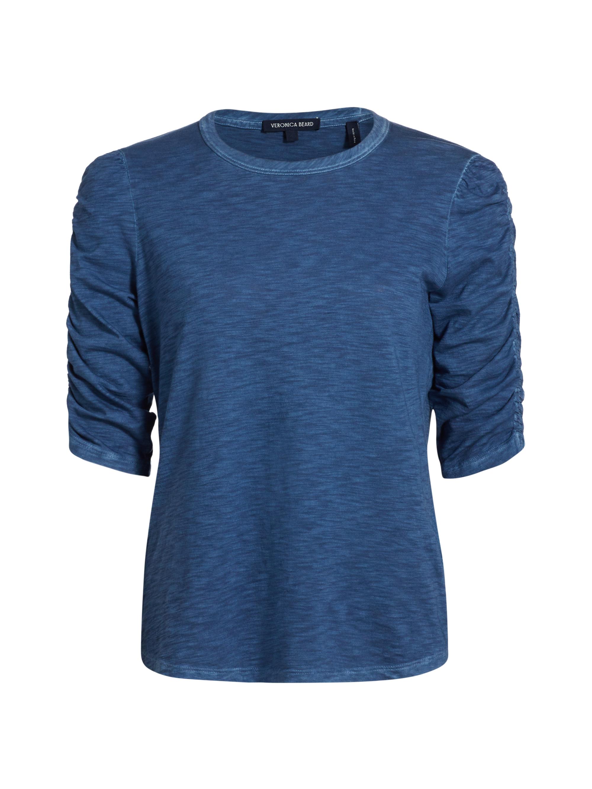 Veronica Beard Women's Waldorf Slub Cotton Tee - Blue Stone