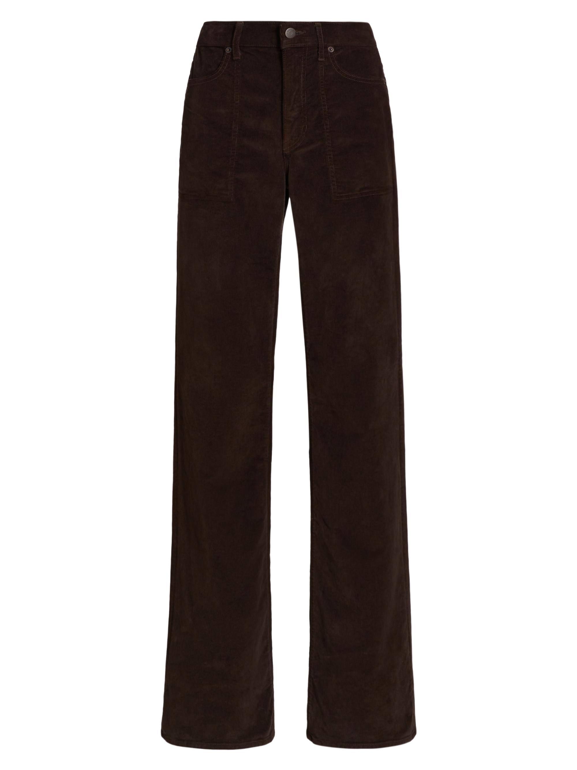 Veronica Beard Women's Crosbie Corduroy Flare Pants - Dark Chocolate