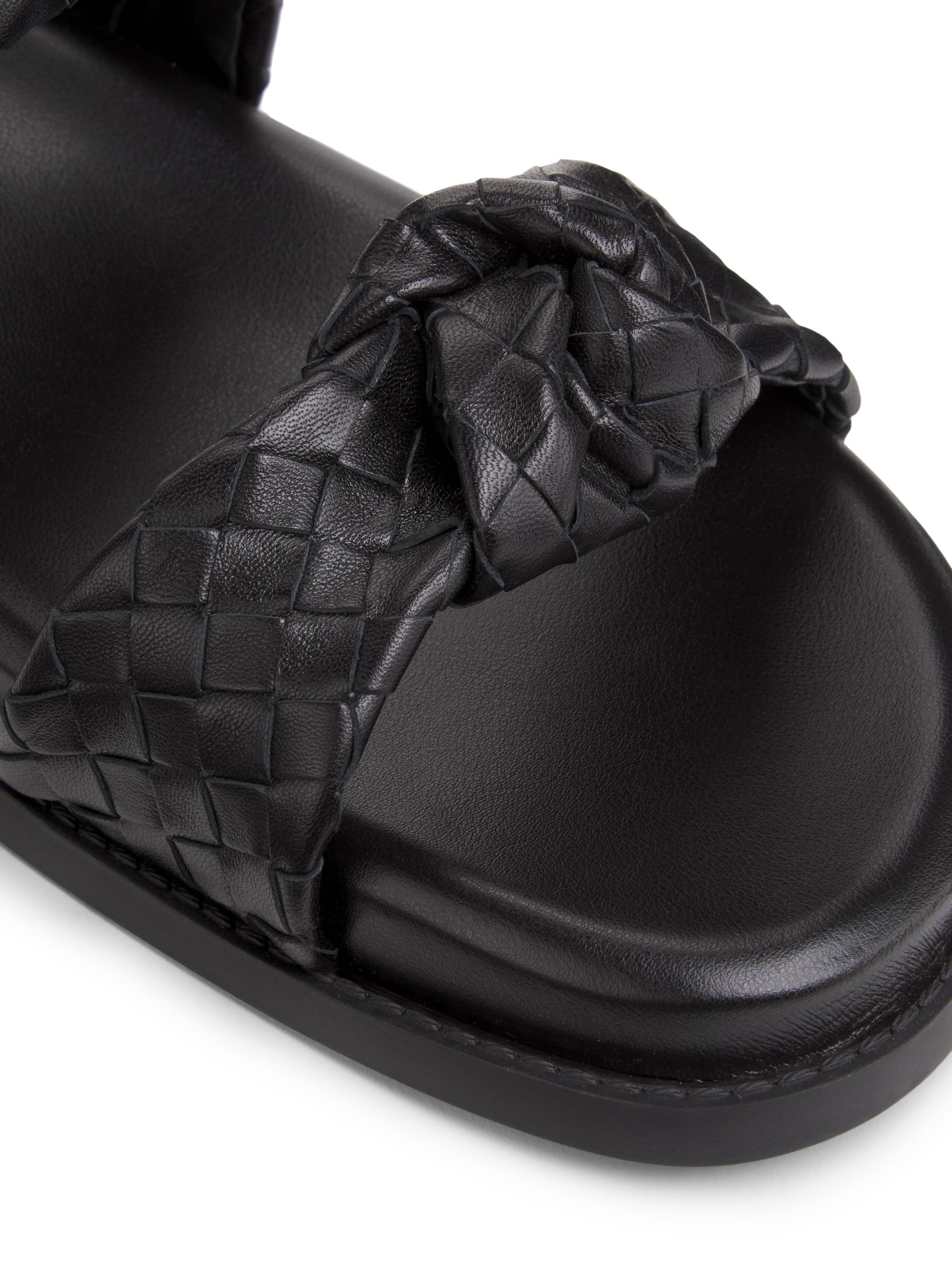 Schutz Kareena Knot Leather Sandals | Saks Fifth Avenue