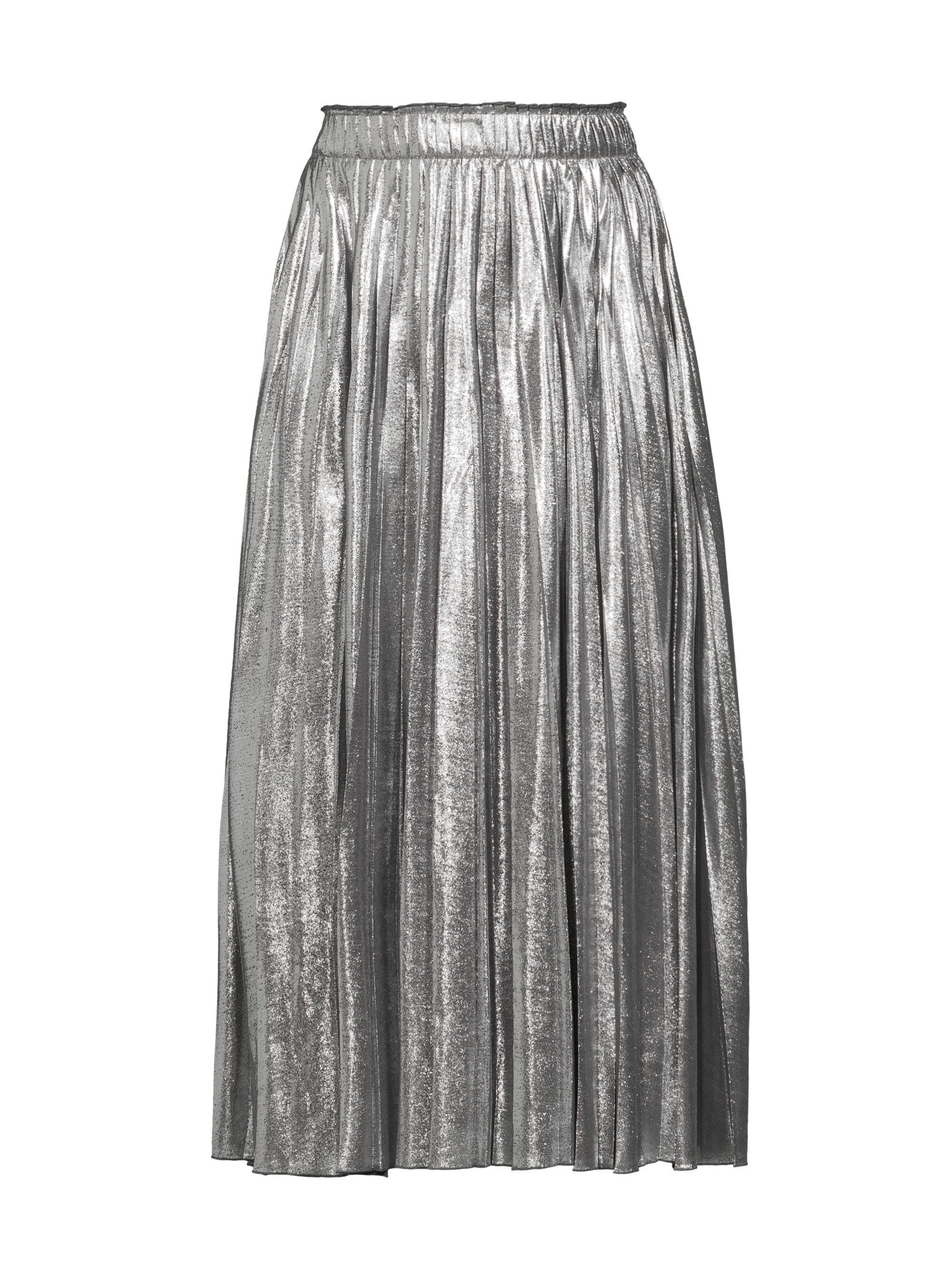 Weekend Max Mara Women's Gamma Pleated Metallic Midi-Skirt - Silver
