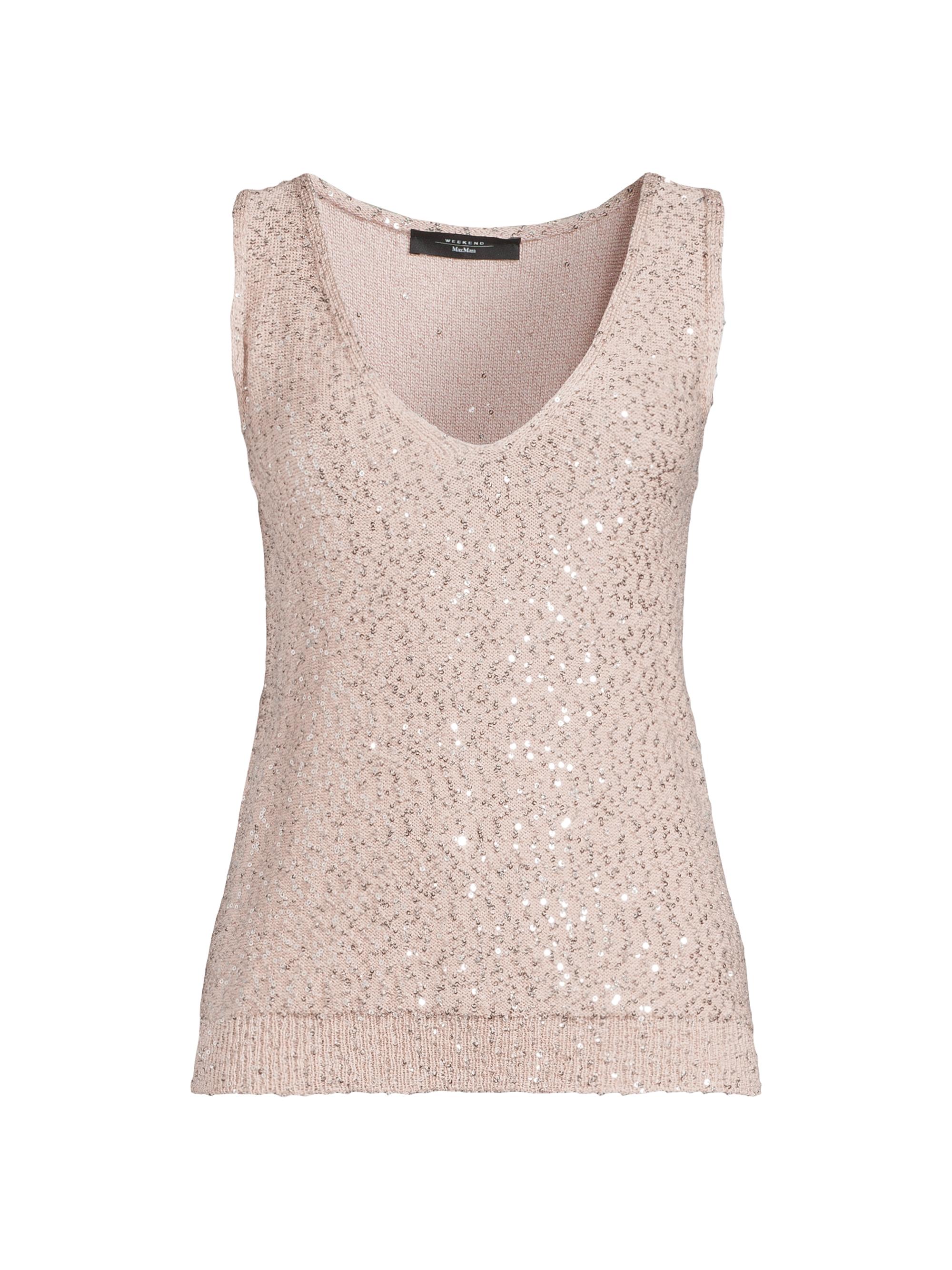 Weekend Max Mara Women's Colomba Sequined Knit Top - Silver