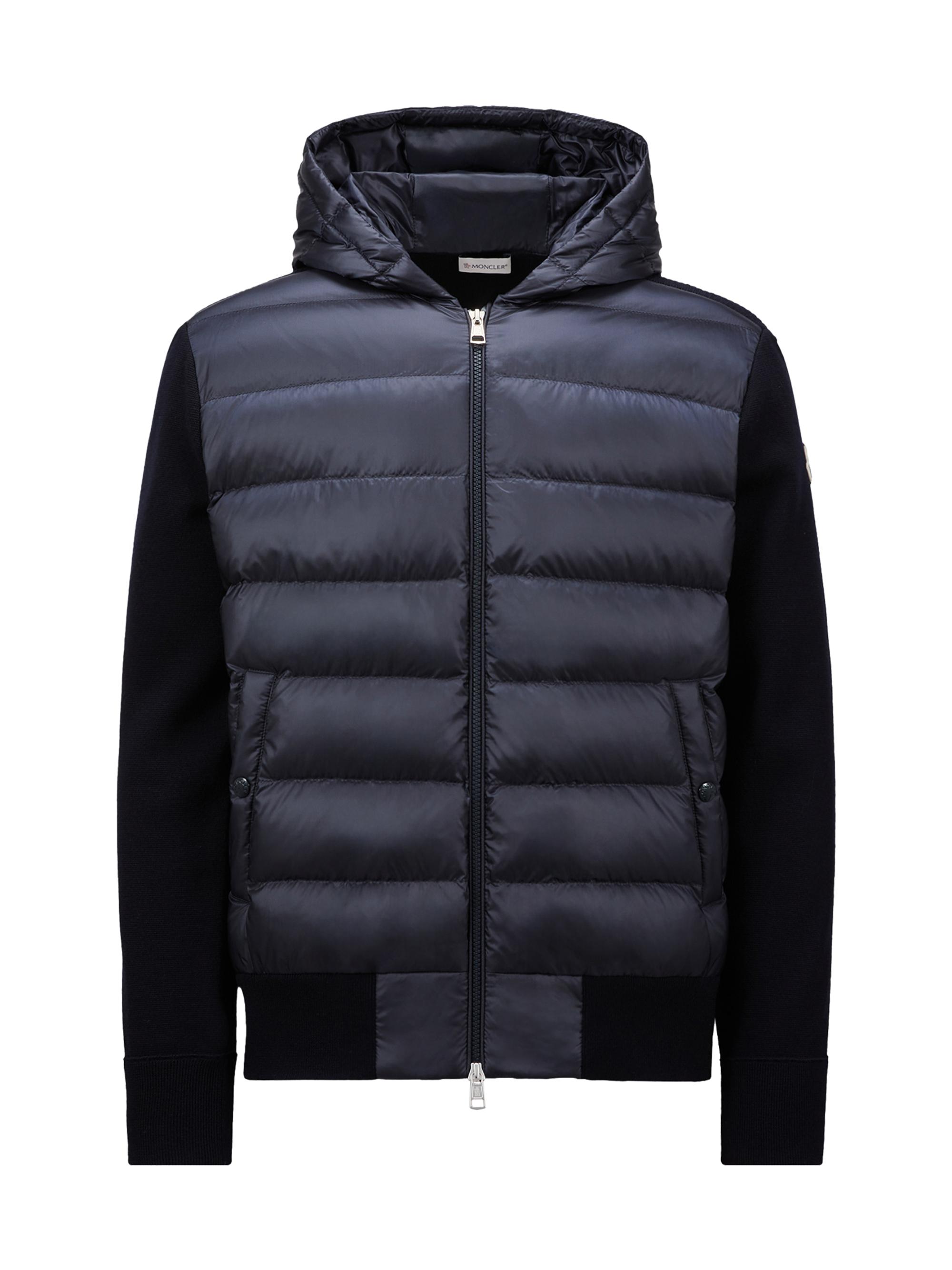 Moncler Men's Padded Wool Down Cardigan - Navy Blue