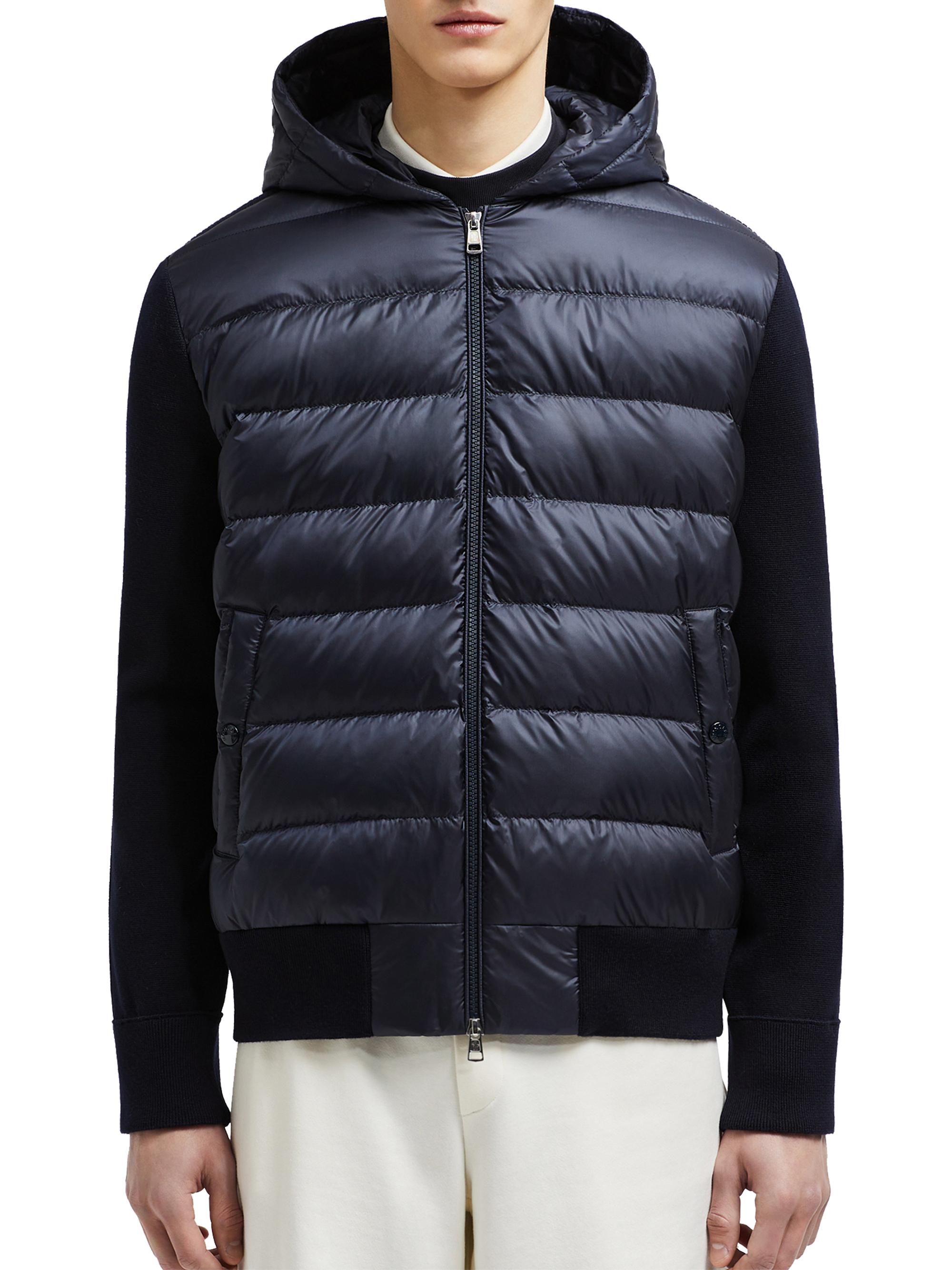 Shop Moncler Padded Wool Down Cardigan | Saks Fifth Avenue