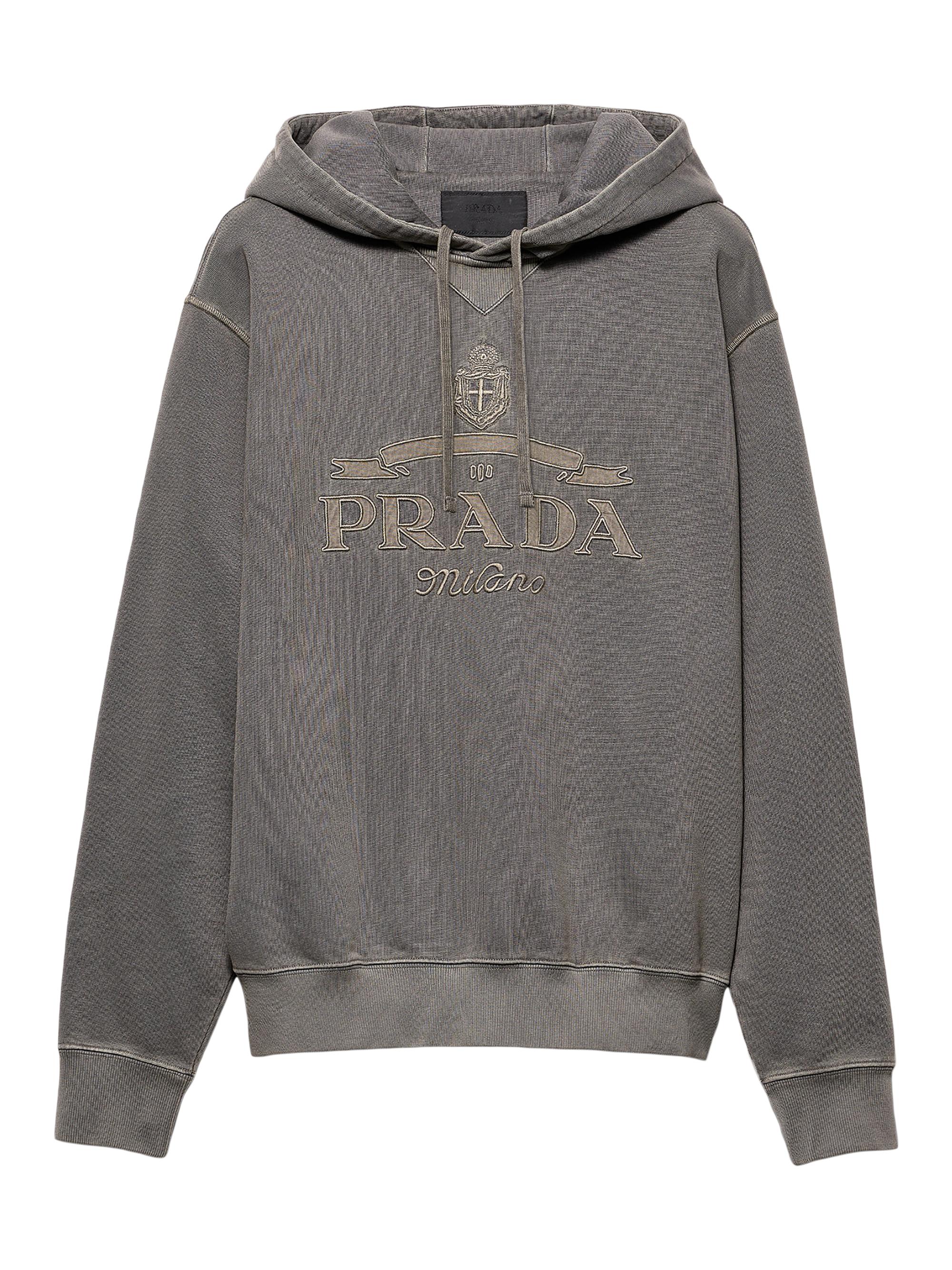 Prada Men's Cotton Sweatshirt - Grey