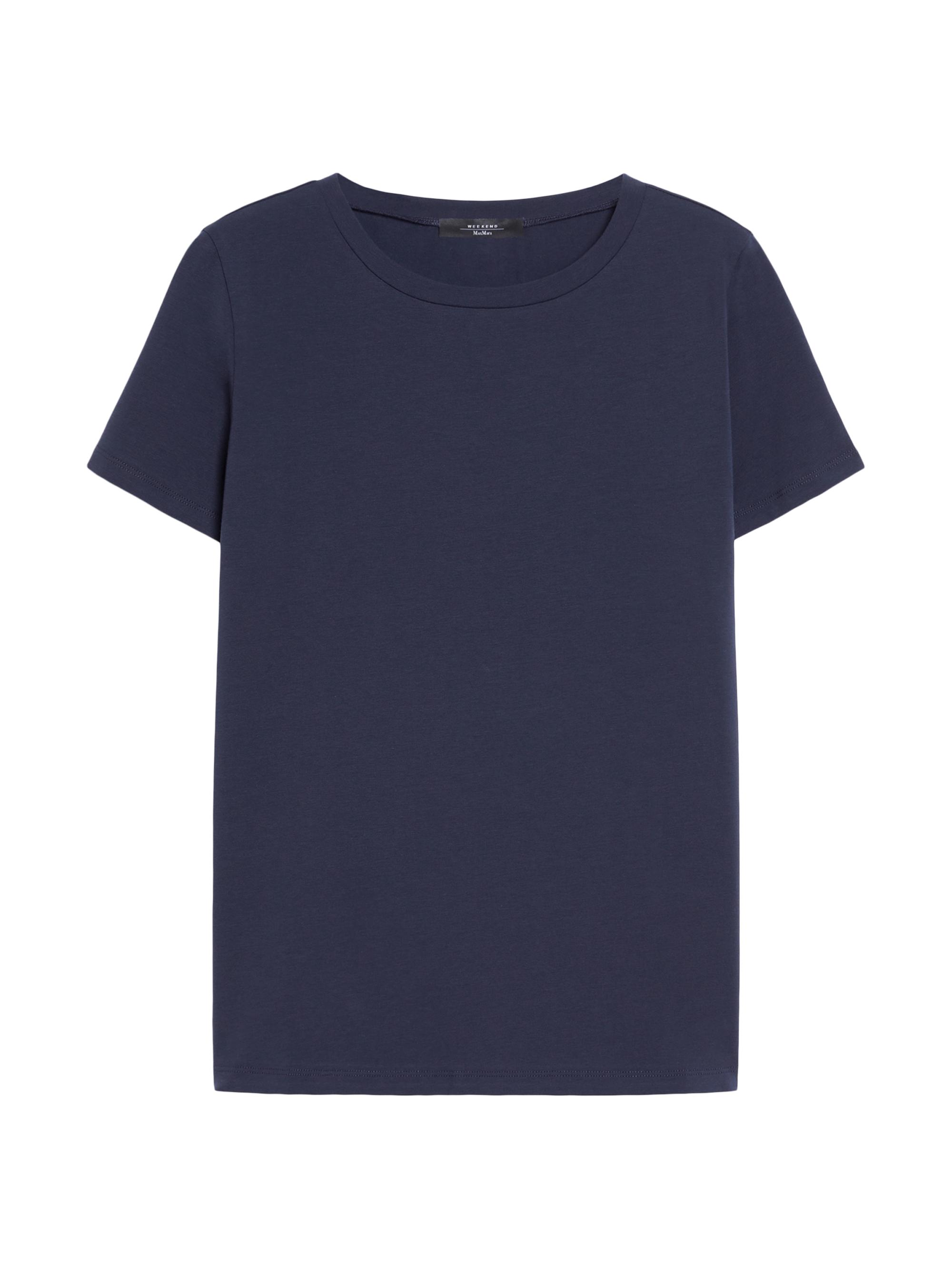 Weekend Max Mara Women's Stretch Cotton Crewneck T-Shirt - Navy