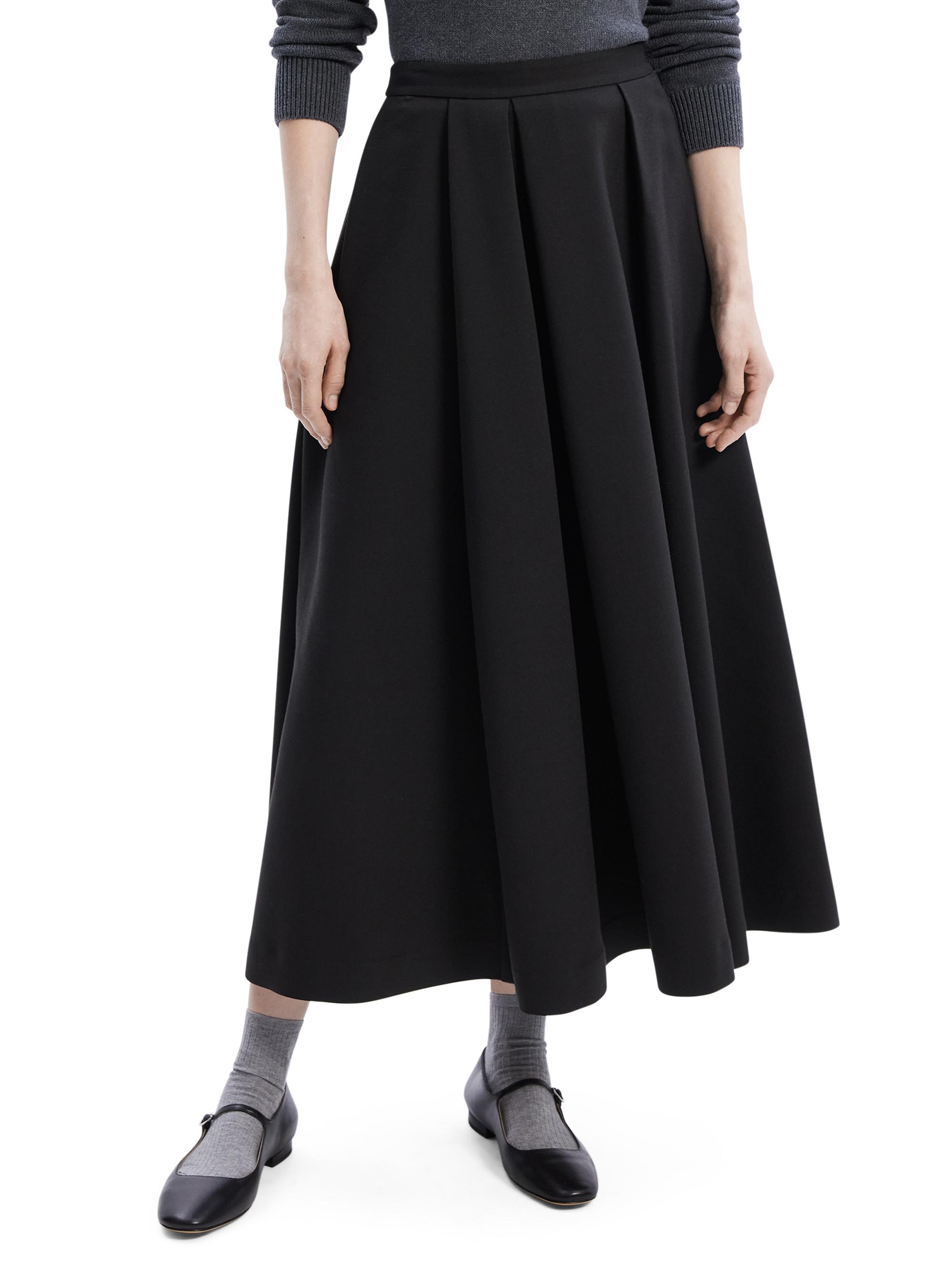 Shop Theory Irregular Pleat Crepe Midi-Skirt | Saks Fifth Avenue 