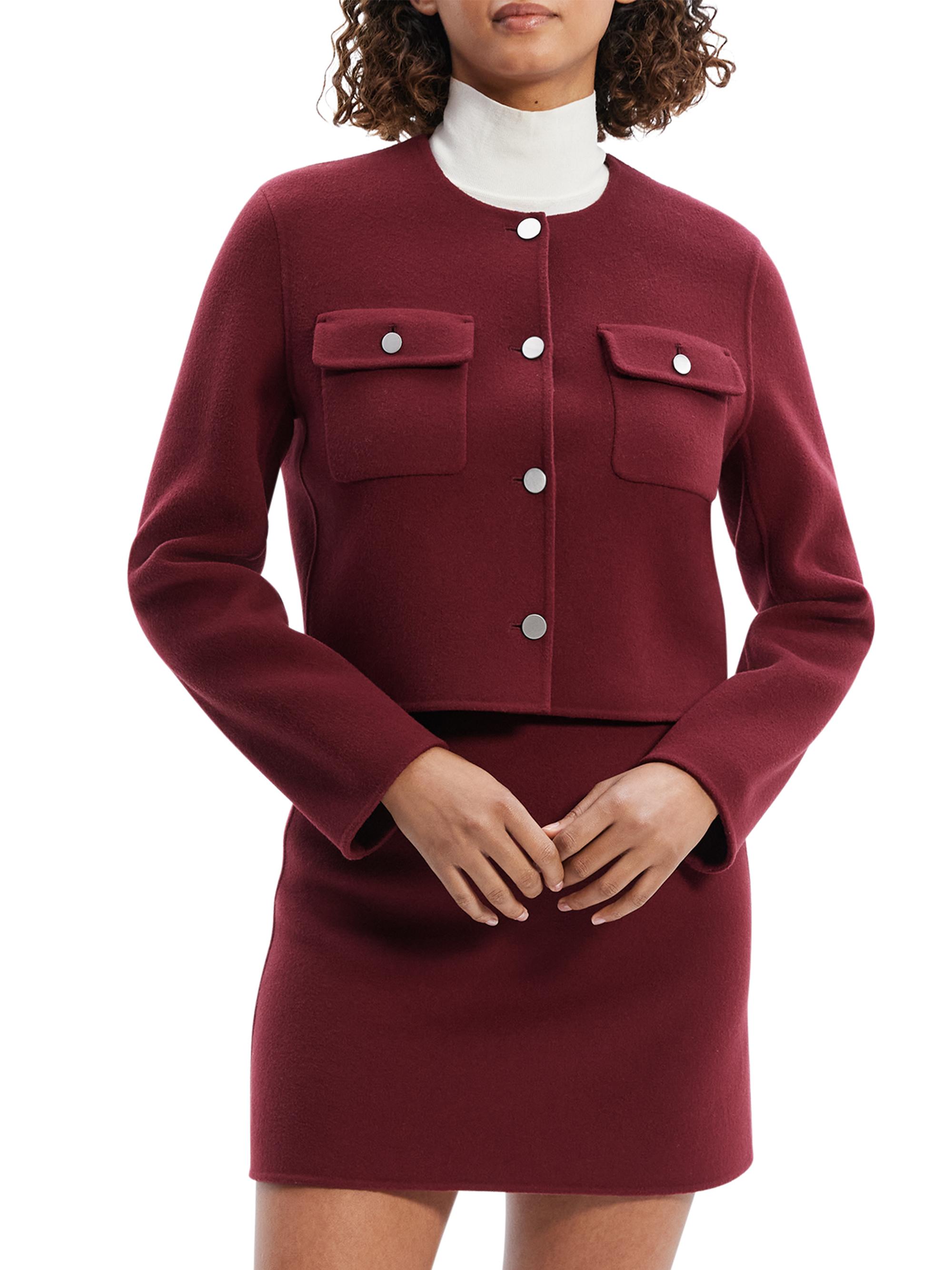 Theory Flap Pocket Wool-Cashmere Cardigan | Saks Fifth Avenue