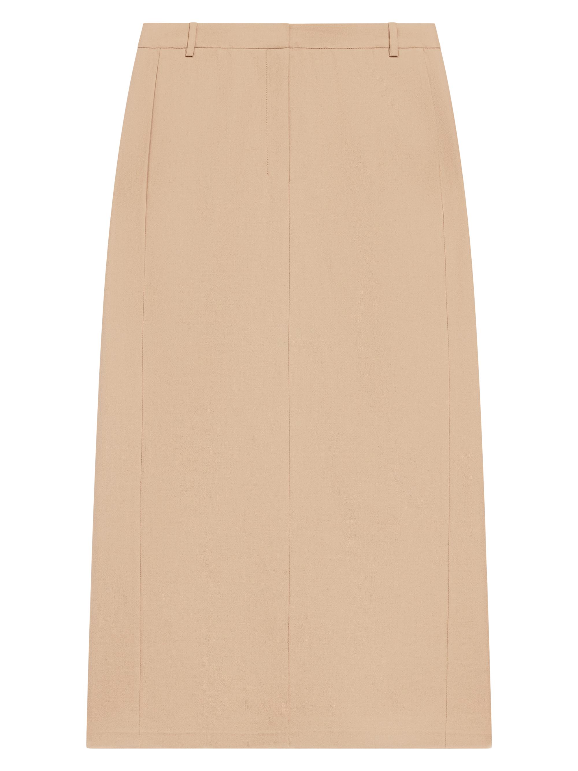 Theory Women's Wool-Blend Tailored Midi-Skirt - New Camel