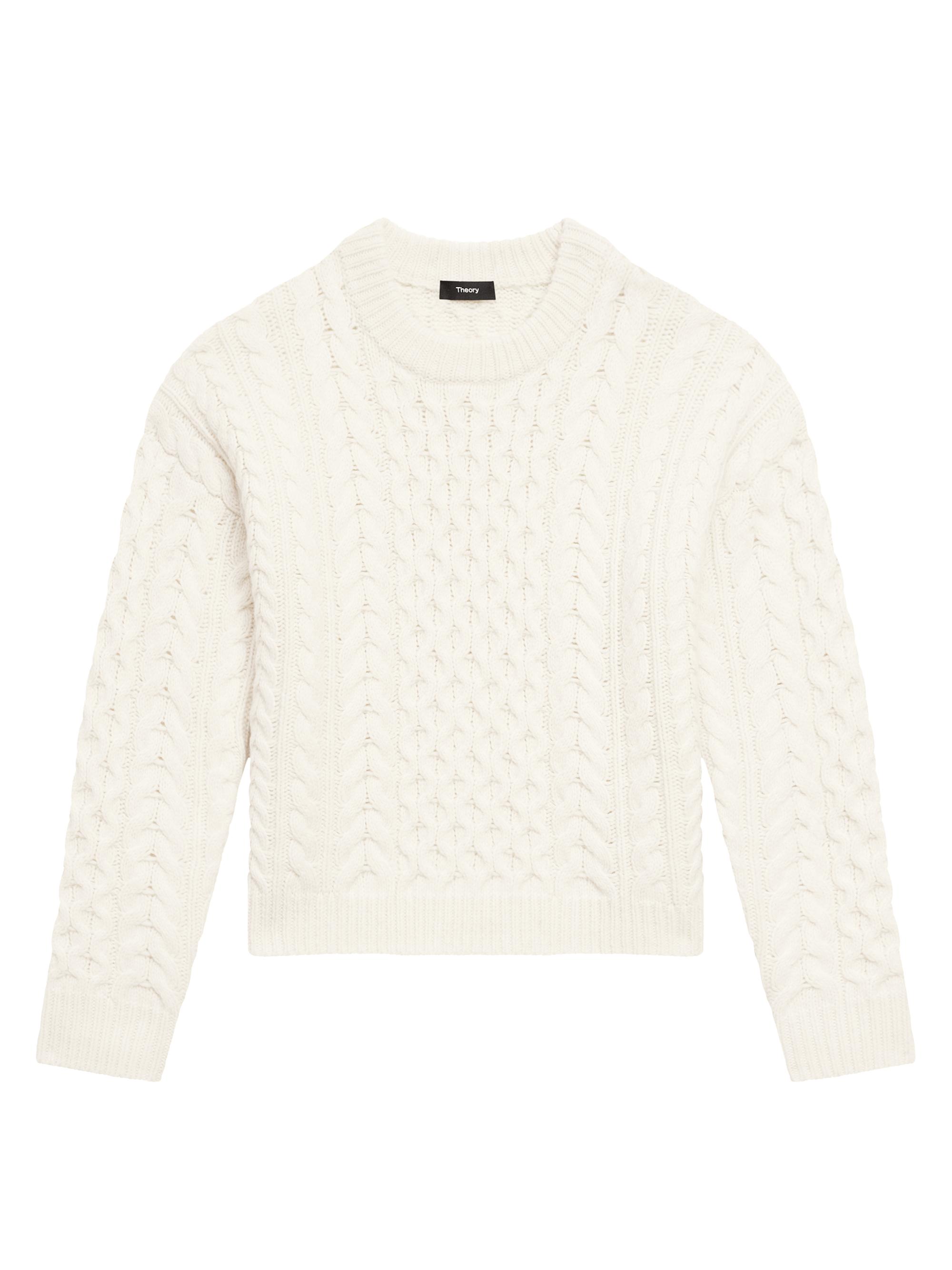 Theory Aran Wool-Cashmere Cable-Knit Sweater | Saks Fifth Avenue