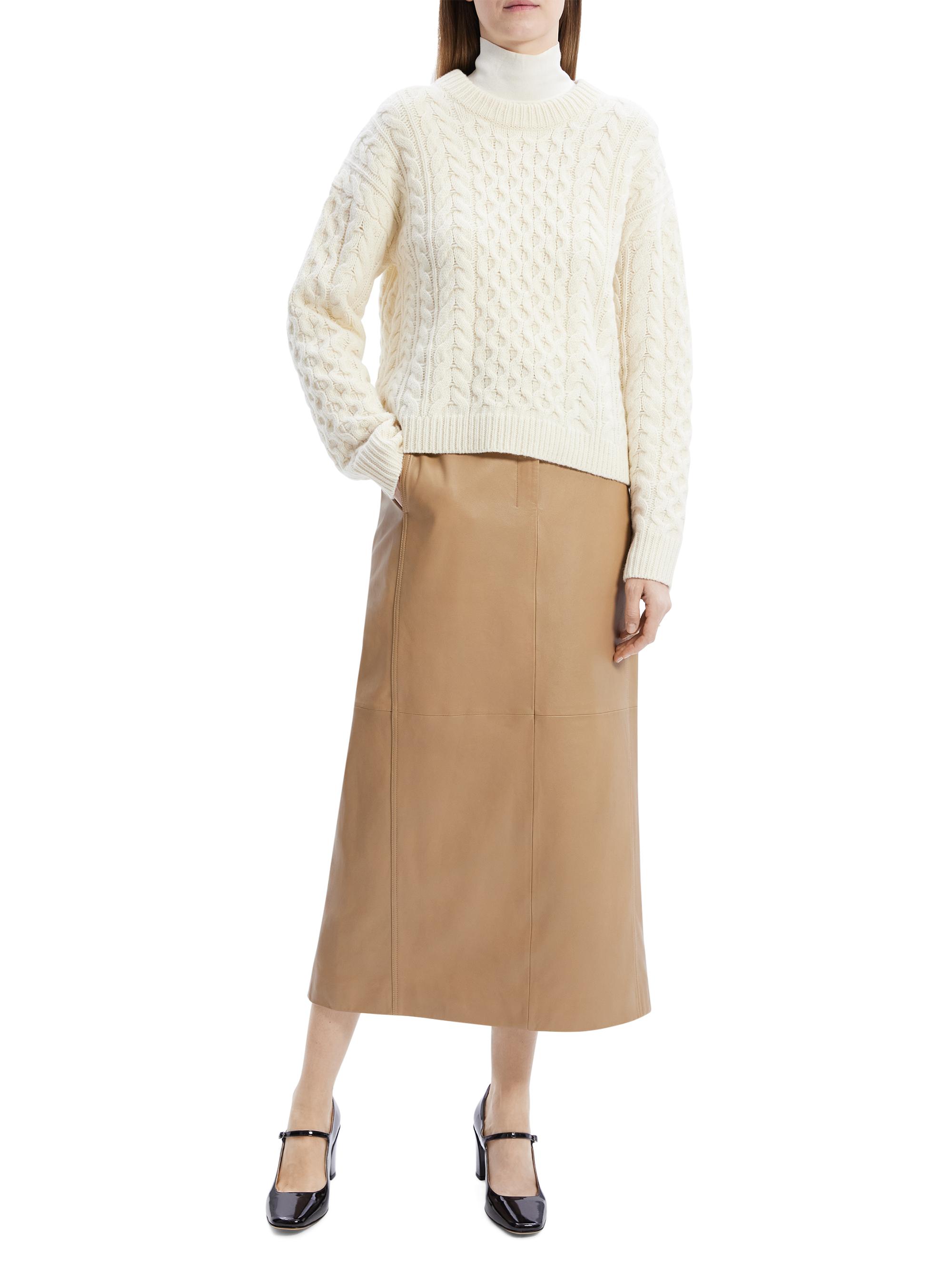 Theory Aran Wool-Cashmere Cable-Knit Sweater | Saks Fifth Avenue