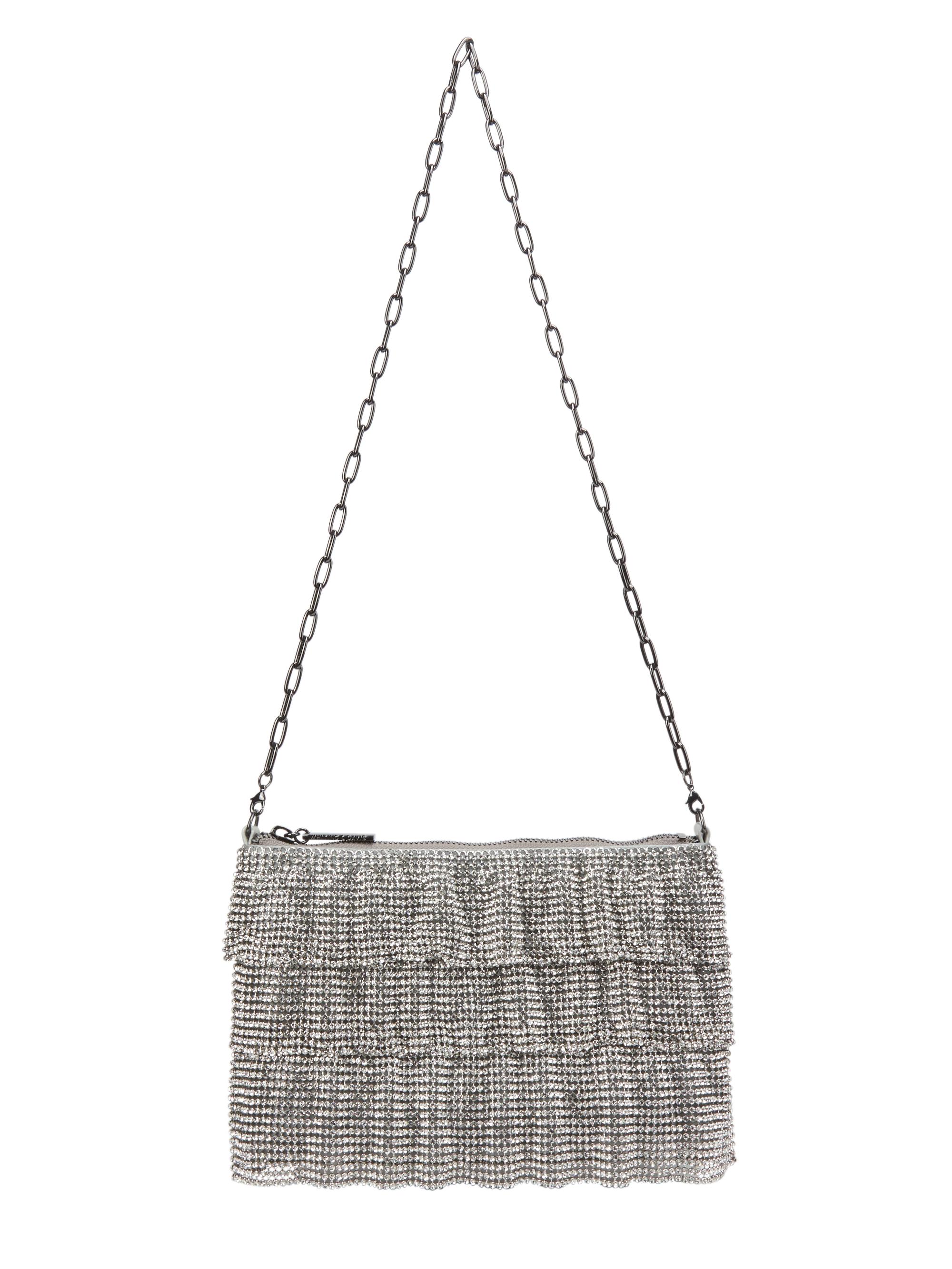 Whiting & Davis Women's Chloe Brass Mesh Crossbody Bag - Pewter