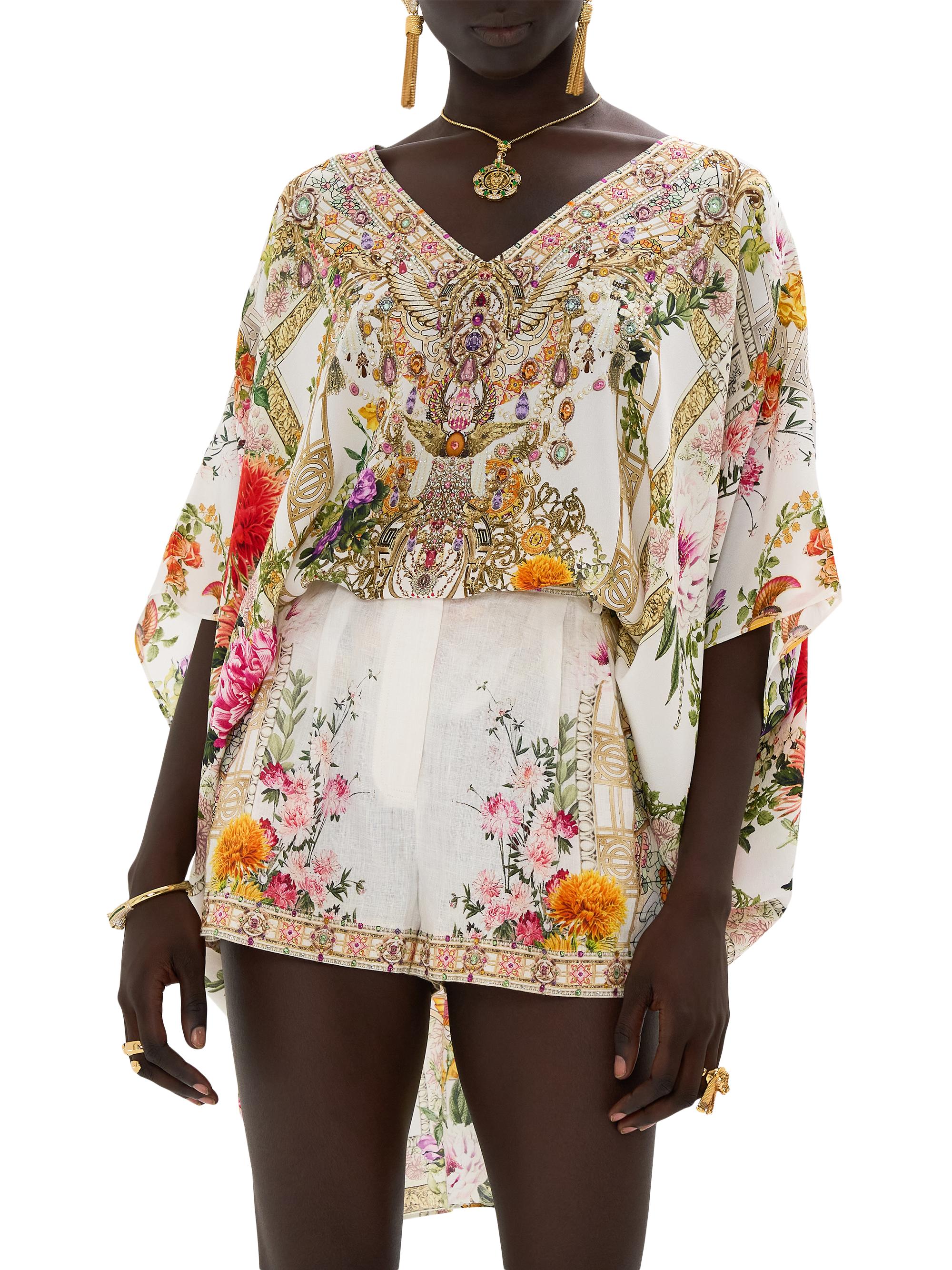 Camilla Egyptian Rose Silk Cover-Up Kaftan Saks Fifth Avenue